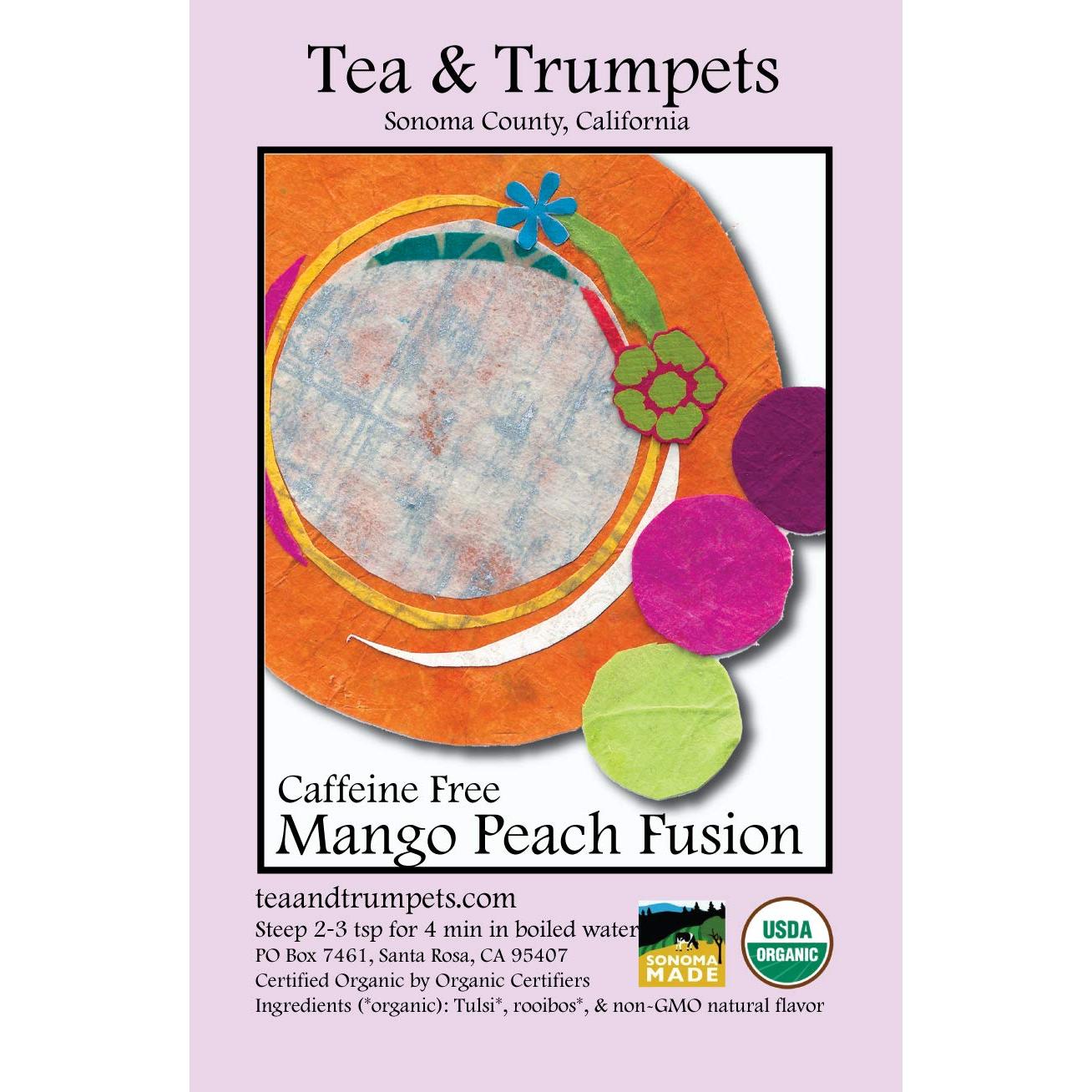 Té de Hierbas Orgánico USDA Mango y Durazno Tea & Trumpets 113 g