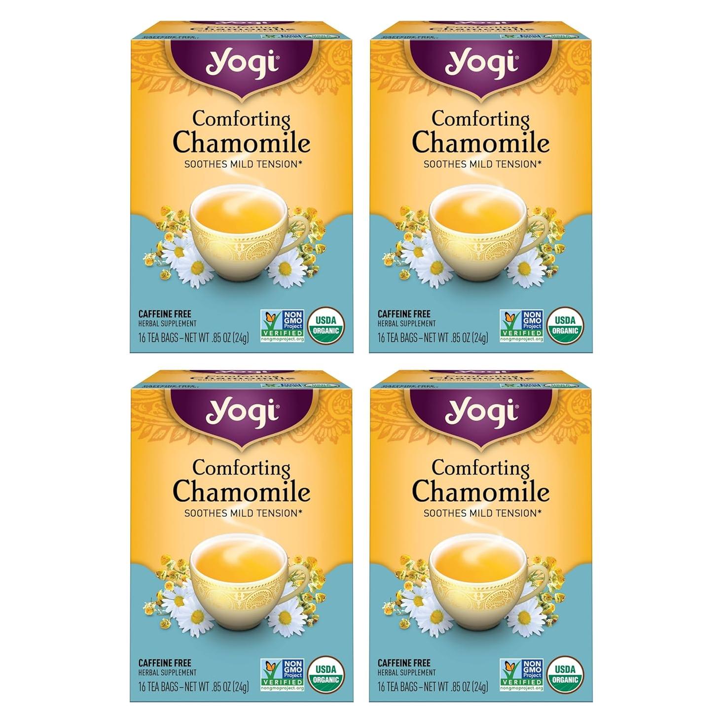 Té de Manzanilla Orgánica Yogi - 64 Bolsitas - Sin Cafeína