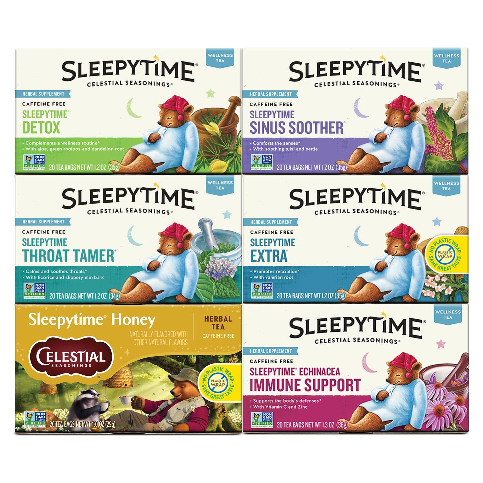 Paquete Variado de Tés Celestial Seasonings Sleepytime 20 Bolsitas