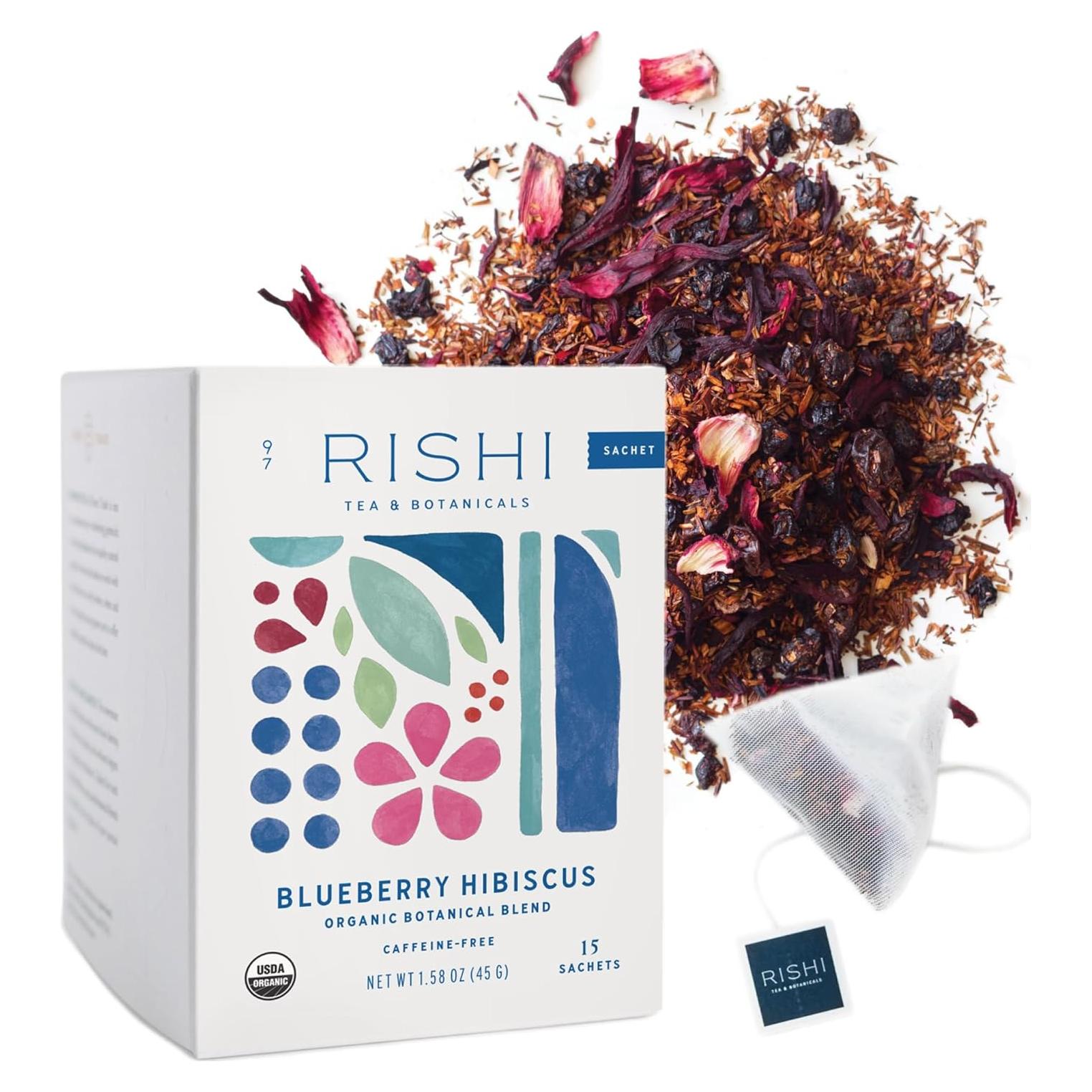 Té de hierbas Rishi Tea Hibisco y Arándano Orgánico 15 unidades