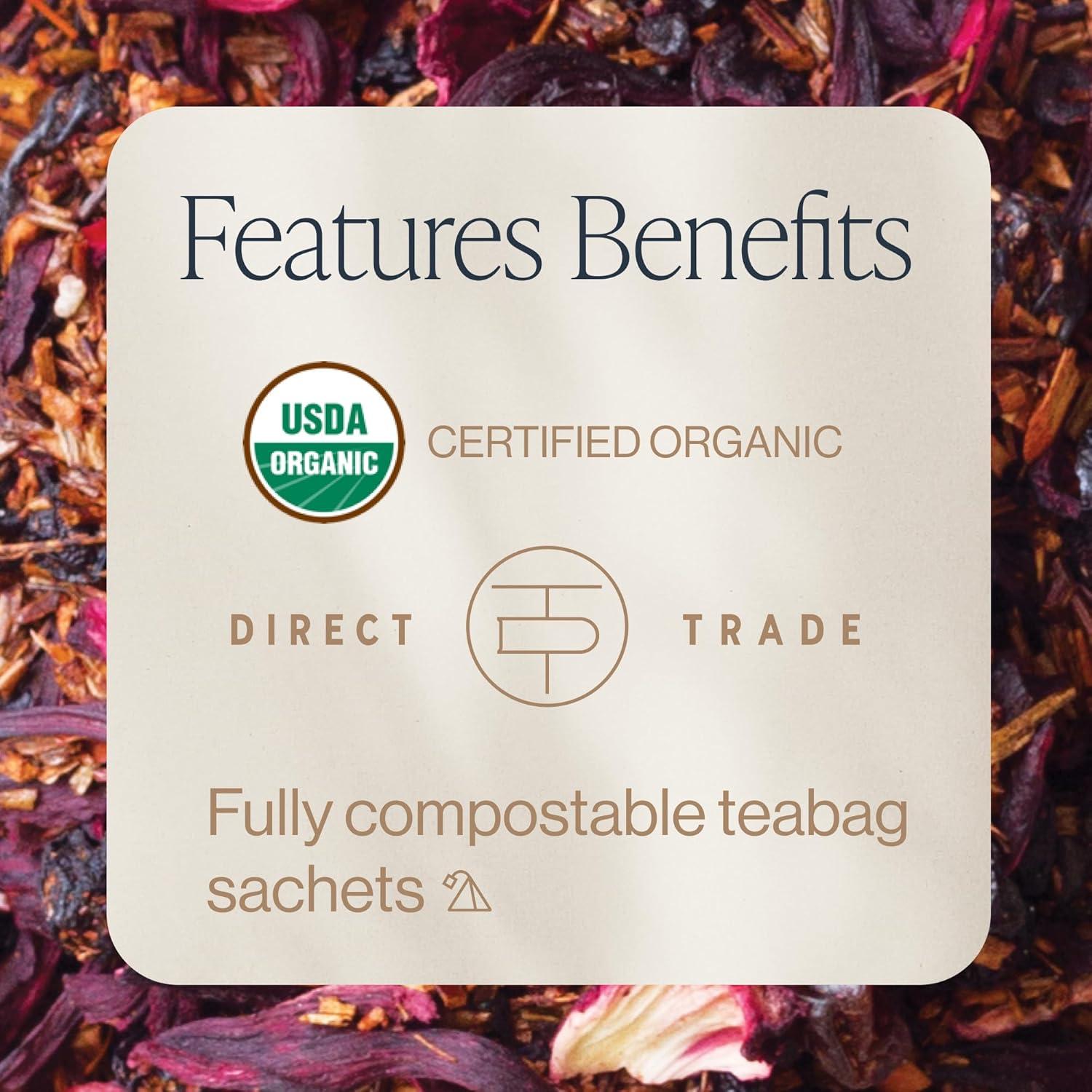 Té de hierbas Rishi Tea Hibisco y Arándano Orgánico 15 unidades