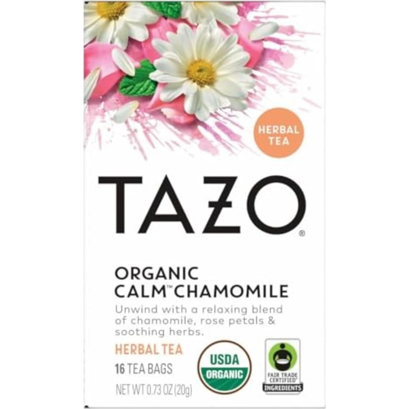 Té de Hierbas TAZO CALMA Manzanilla 16 Bolsitas Sin Cafeína