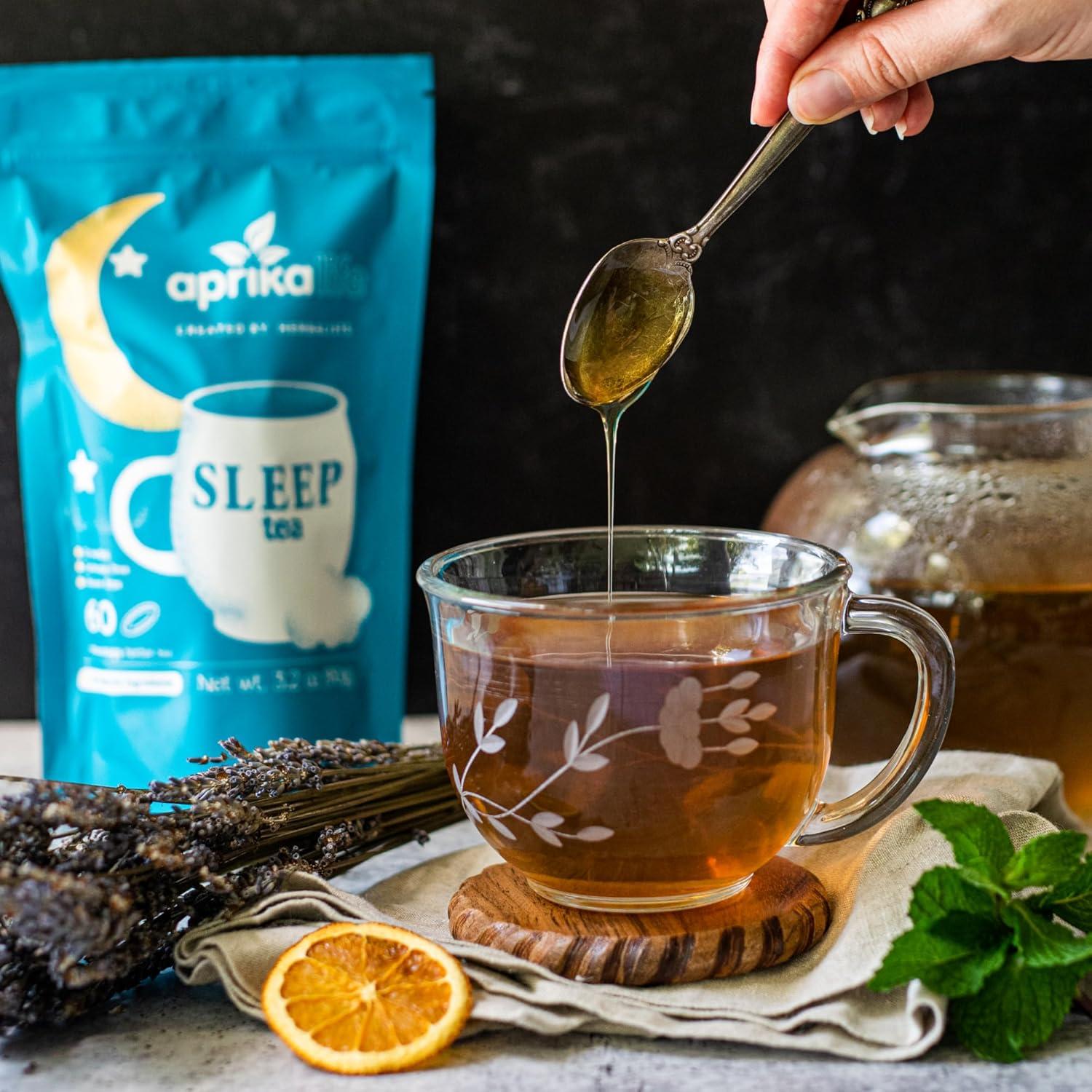 Té Herbal Natural Aprika Life para Dormir - 60 Bolsitas Sin Cafeína