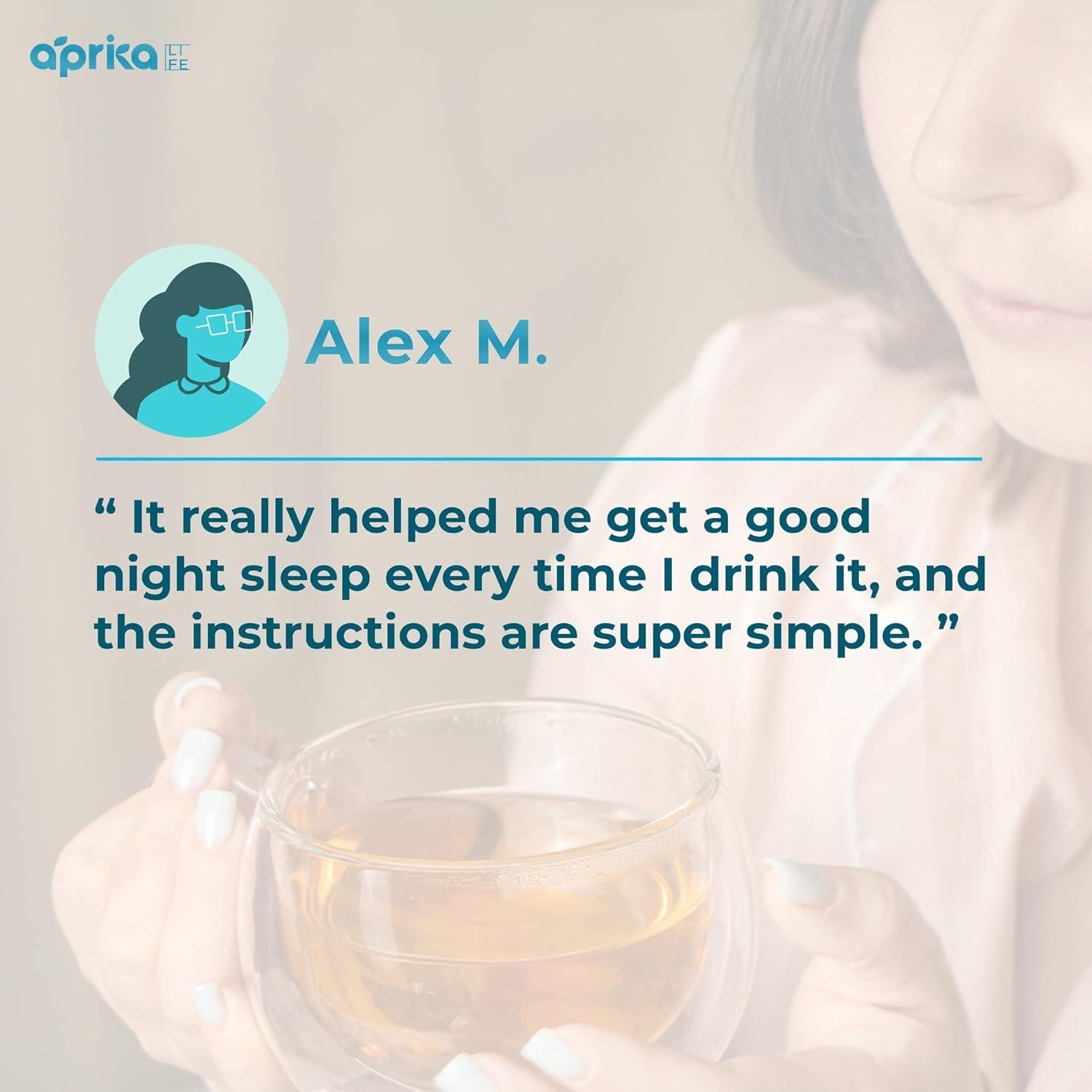 Té Herbal Natural Aprika Life para Dormir - 60 Bolsitas Sin Cafeína