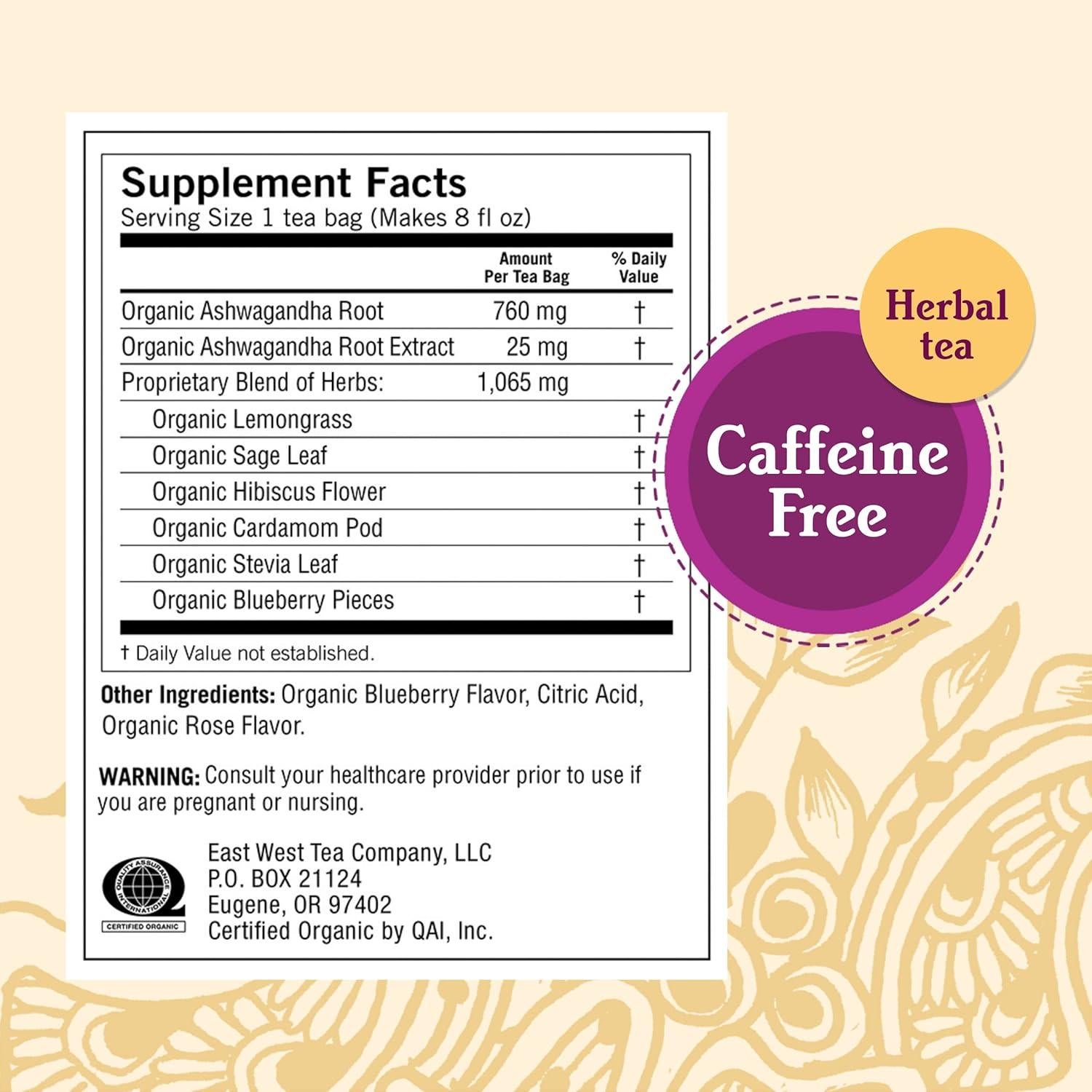 Té Herbal Yogi Arándano Salvia Alivio del Estrés - 96 Bolsitas