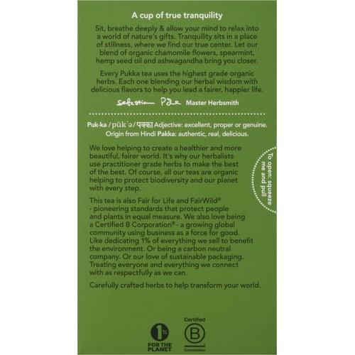 Té de Hierbas Orgánico Pukka Paz - 20 Bolsitas Sin Cafeína