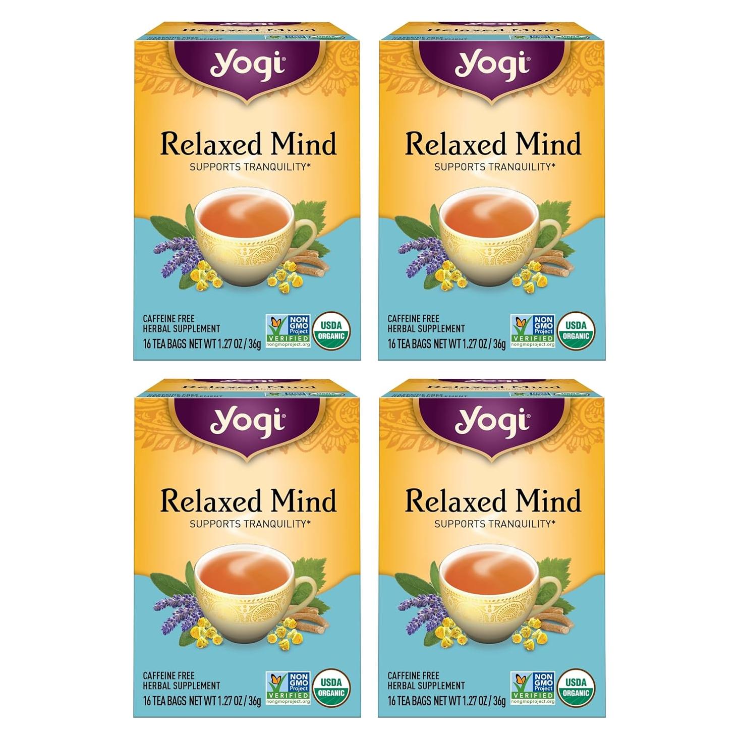 Té Orgánico Yogi Relaxed Mind - 64 Bolsitas - Calmante y Relajante