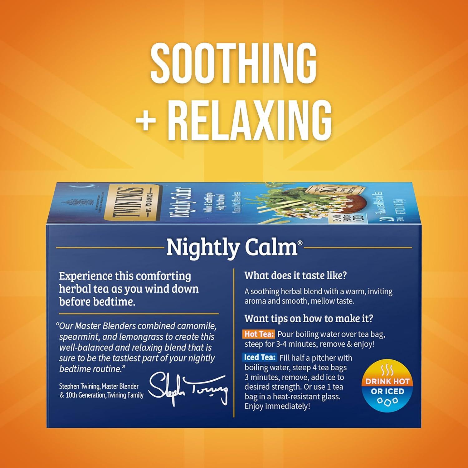 Té de hierbas Twinings Nightly Calm 20 bolsitas individuales