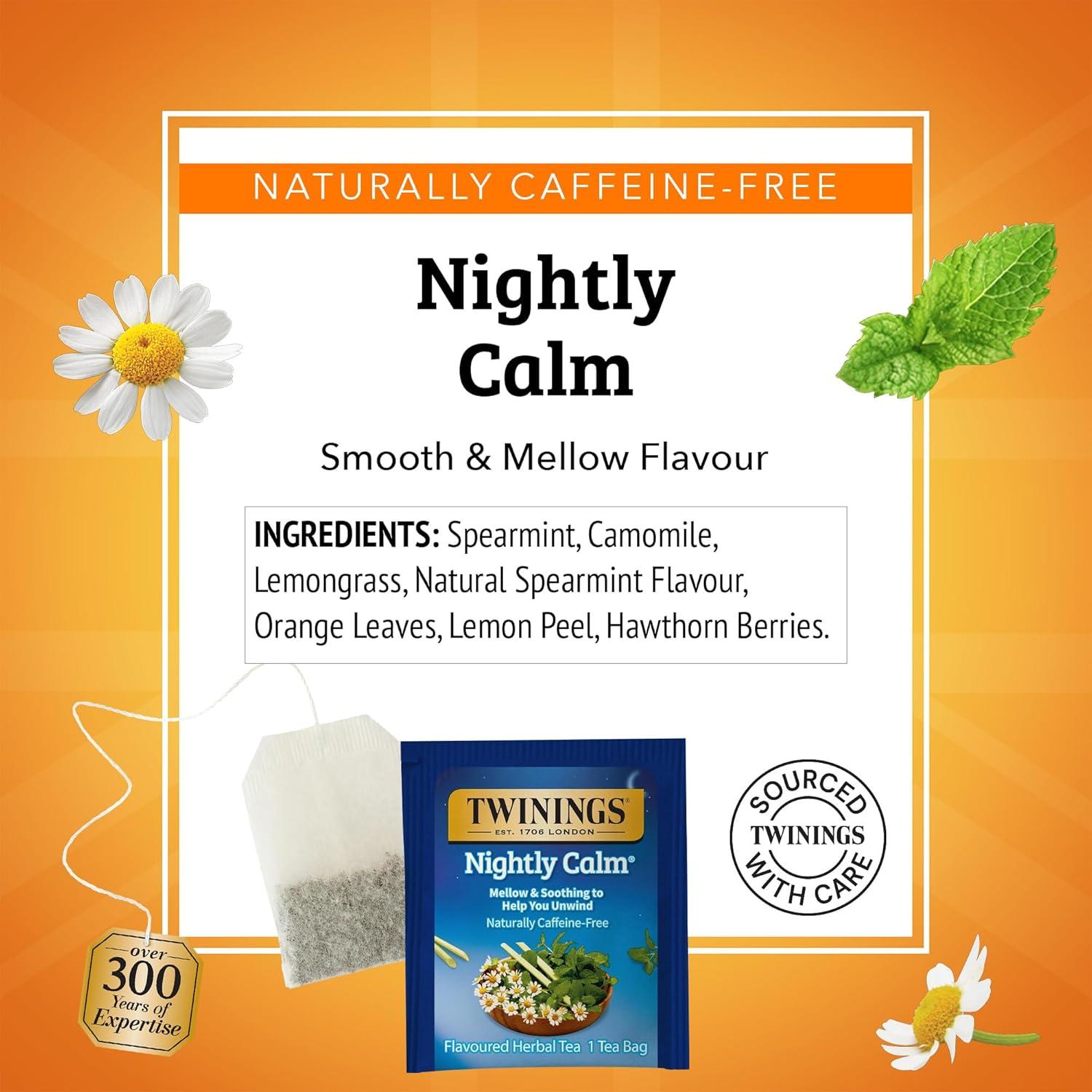 Té de hierbas Twinings Nightly Calm 20 bolsitas individuales