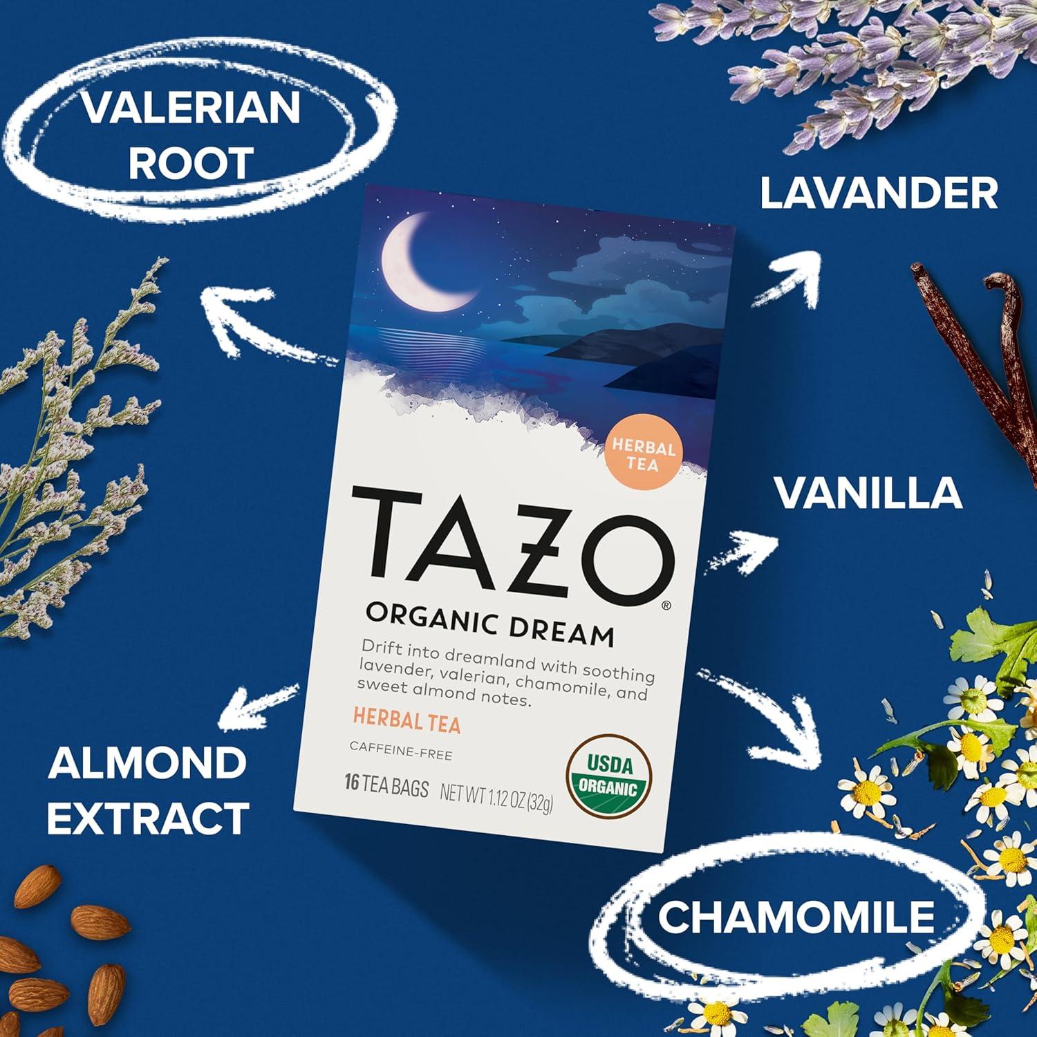 Té de Hierbas TAZO Organic DREAM 16 Bolsitas Sin Cafeína
