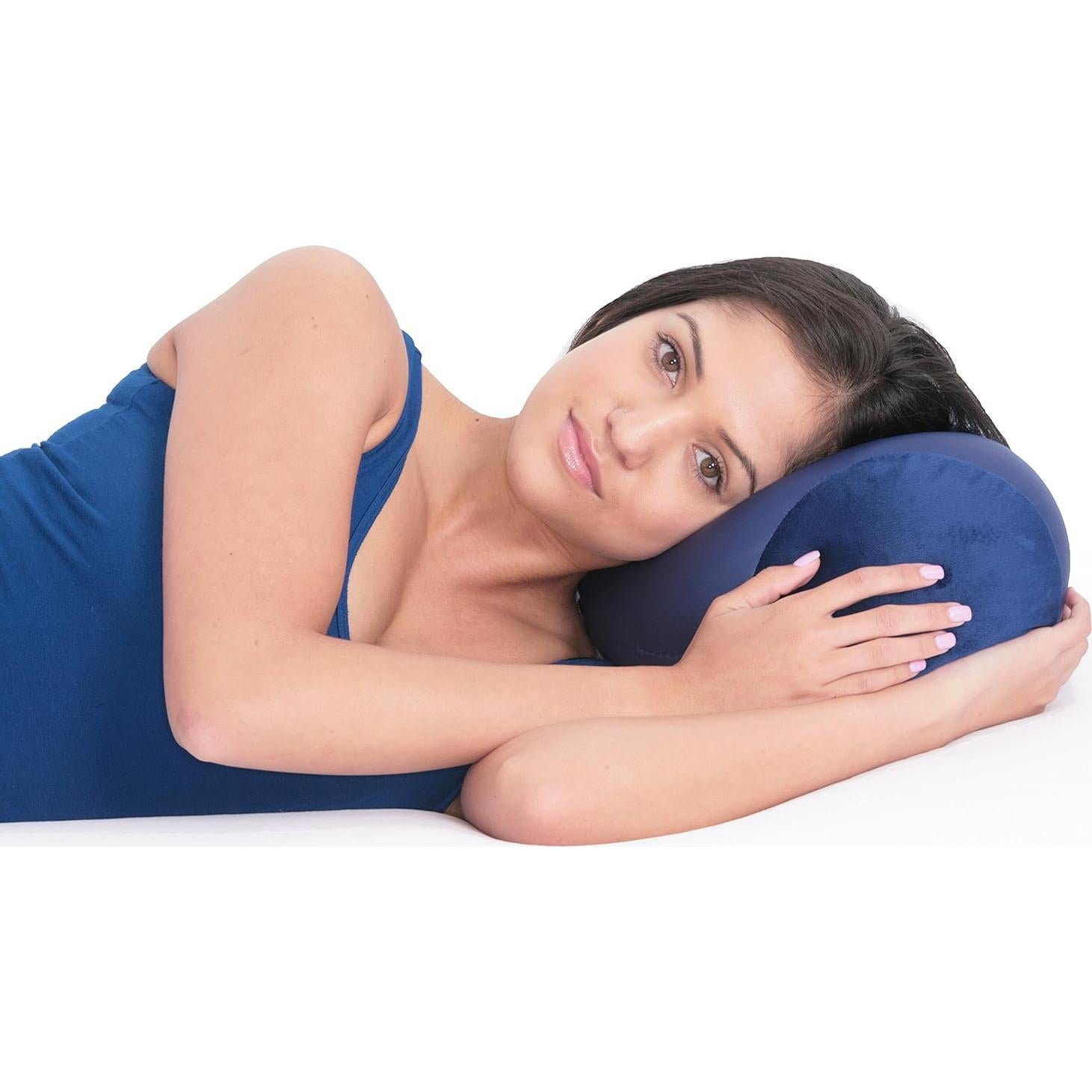 Almohada de Microperlas Deluxe Comfort Mooshi Squish 35.5x17.8cm Azul