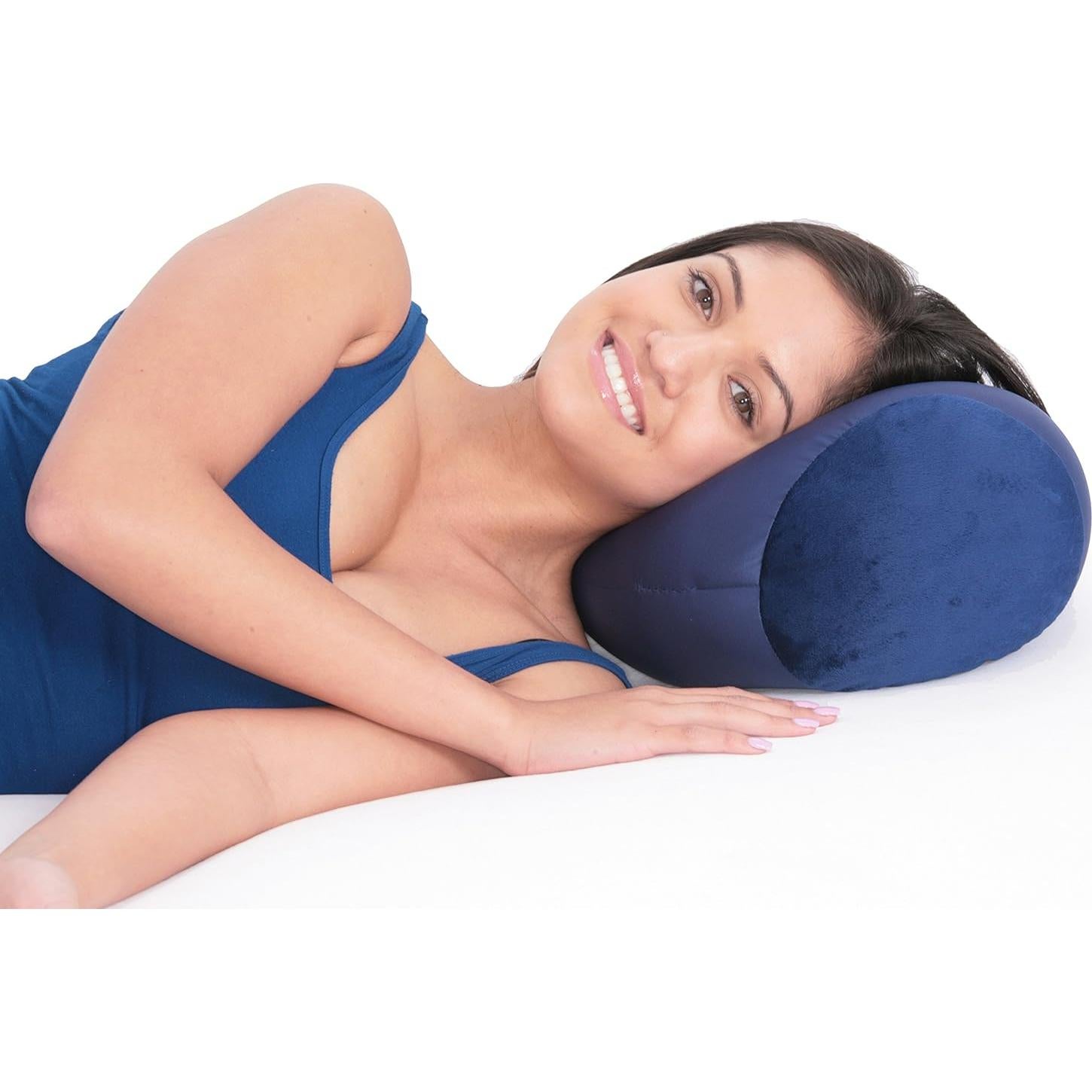 Almohada de Microperlas Deluxe Comfort Mooshi Squish 35.5x17.8cm Azul