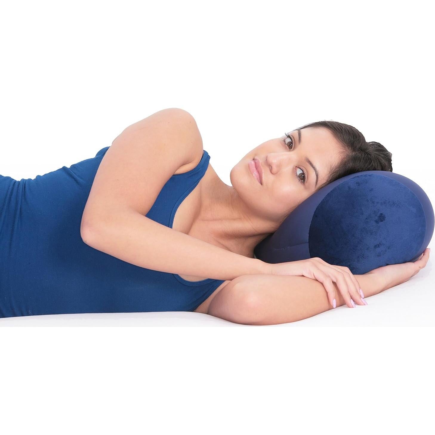 Almohada de Microperlas Deluxe Comfort Mooshi Squish 35.5x17.8cm Azul