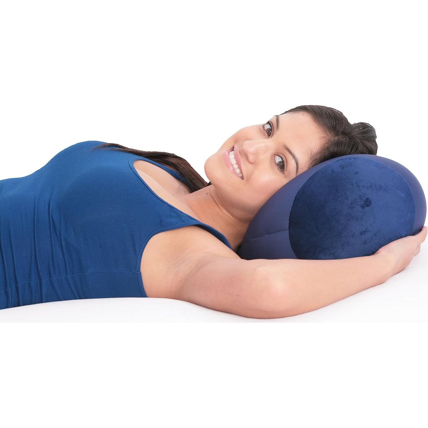 Almohada de Microperlas Deluxe Comfort Mooshi Squish 35.5x17.8cm Azul