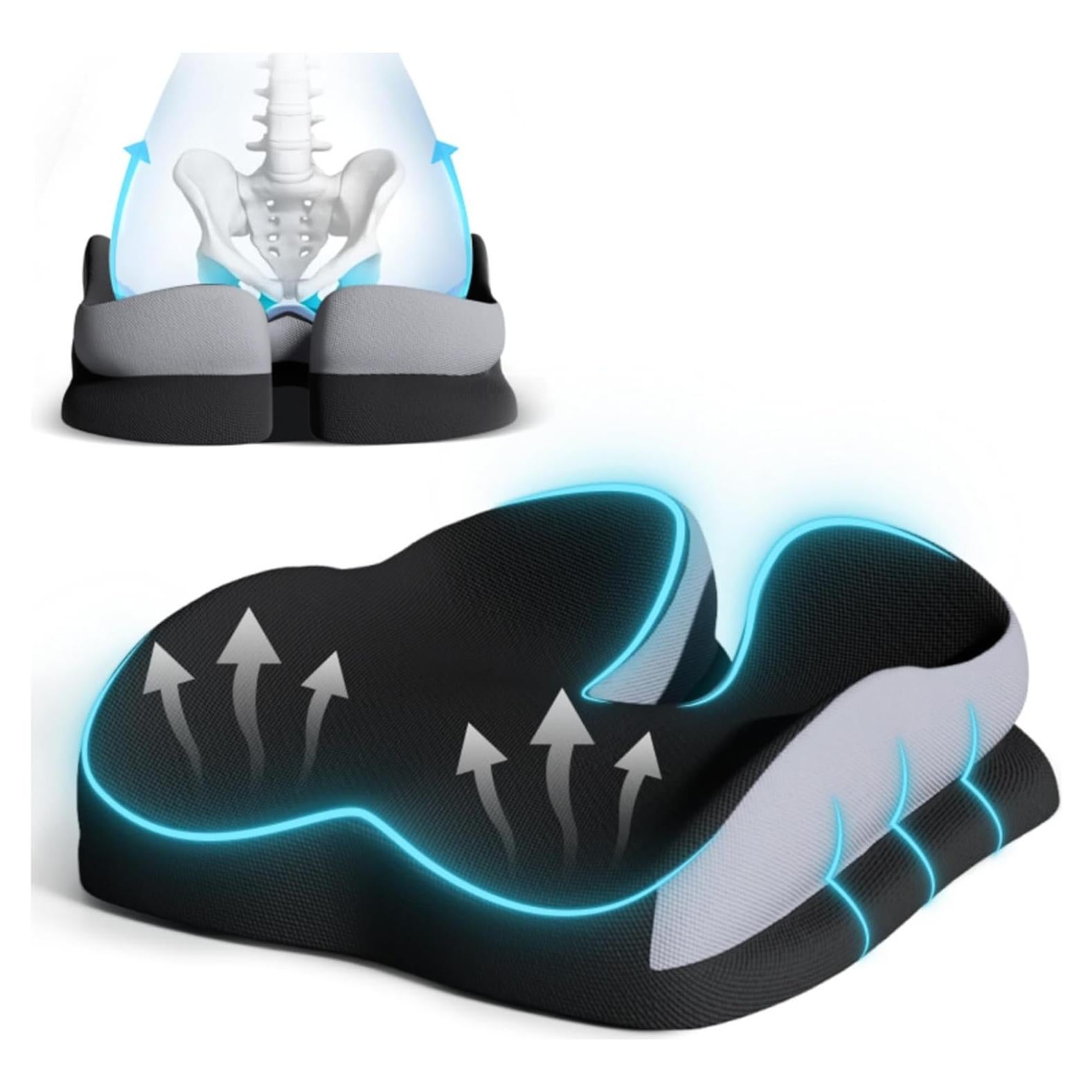 Cojín Viscoelástico ZFUHWT para Silla de Oficina y Coche