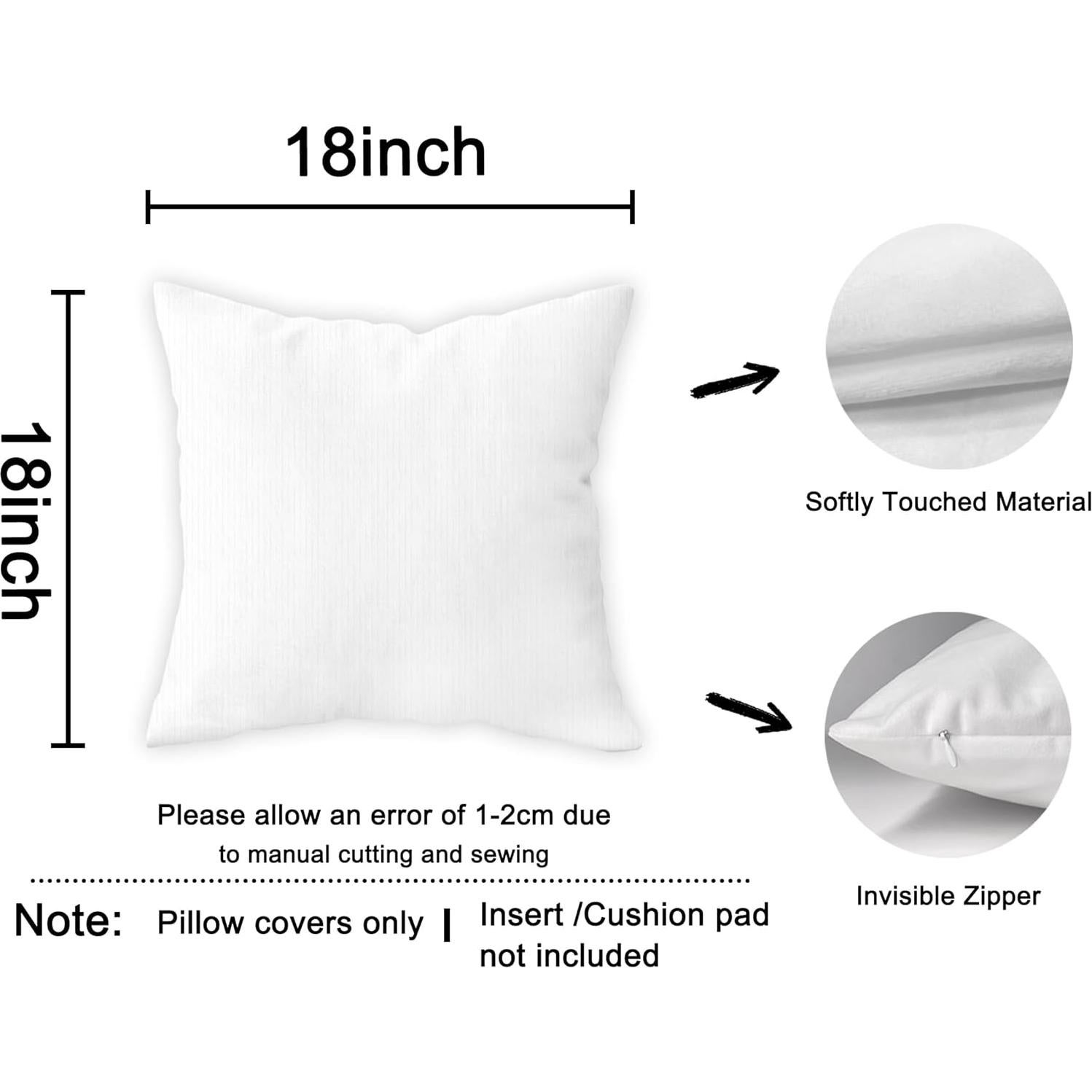 Funda de Cojín Decorativa FLDAS 45x45 cm Franela Letras