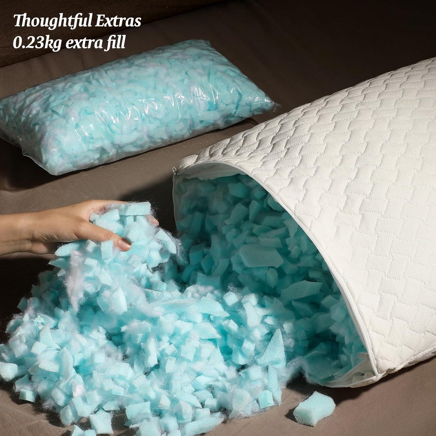 Almohada Ajustable Ashena Queen con Funda de Bambú Refrigerante