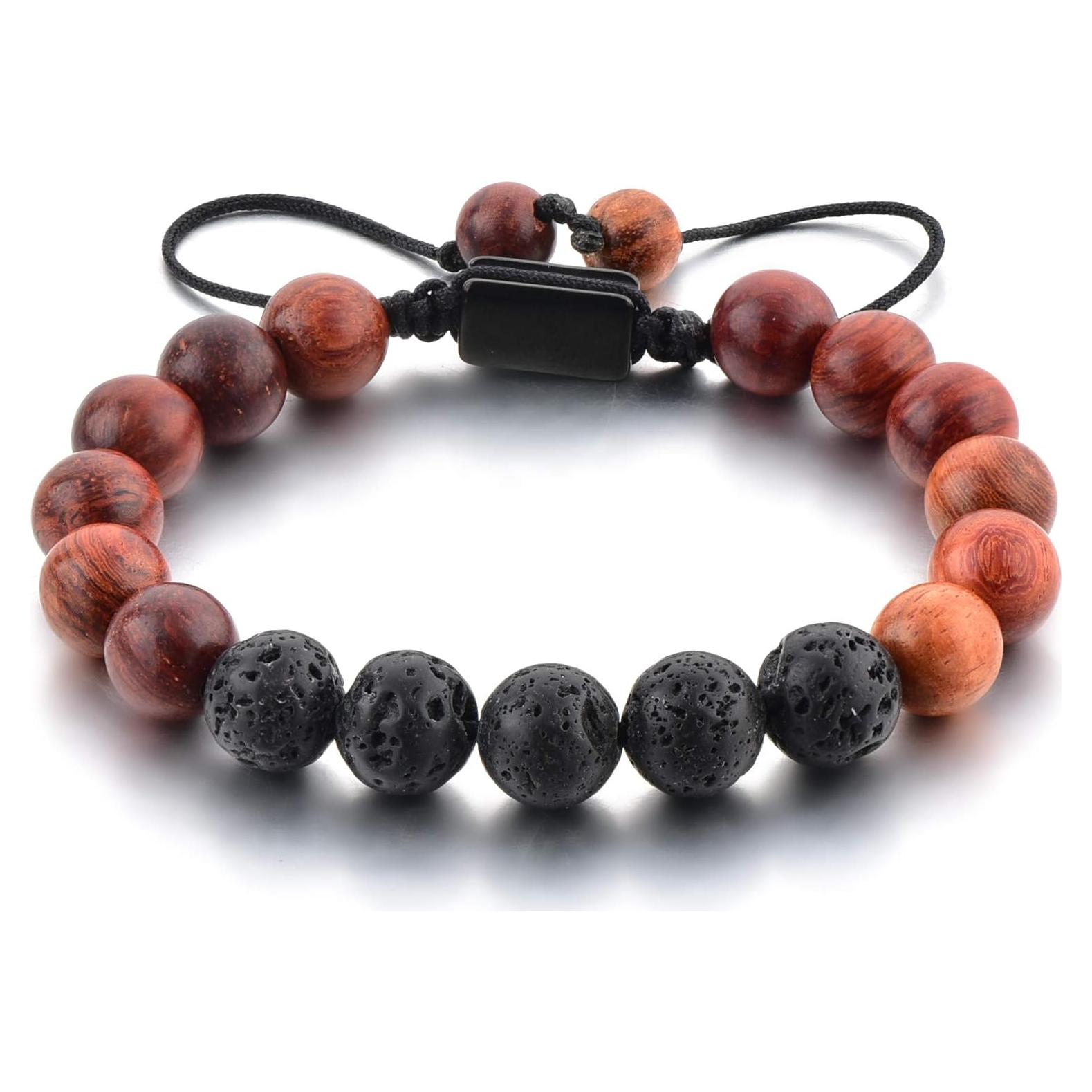 Pulsera de Lava Ajustable Mystiqs para Aceites Esenciales
