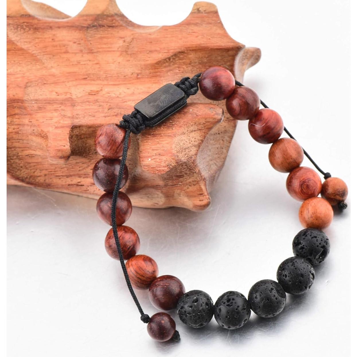 Pulsera de Lava Ajustable Mystiqs para Aceites Esenciales