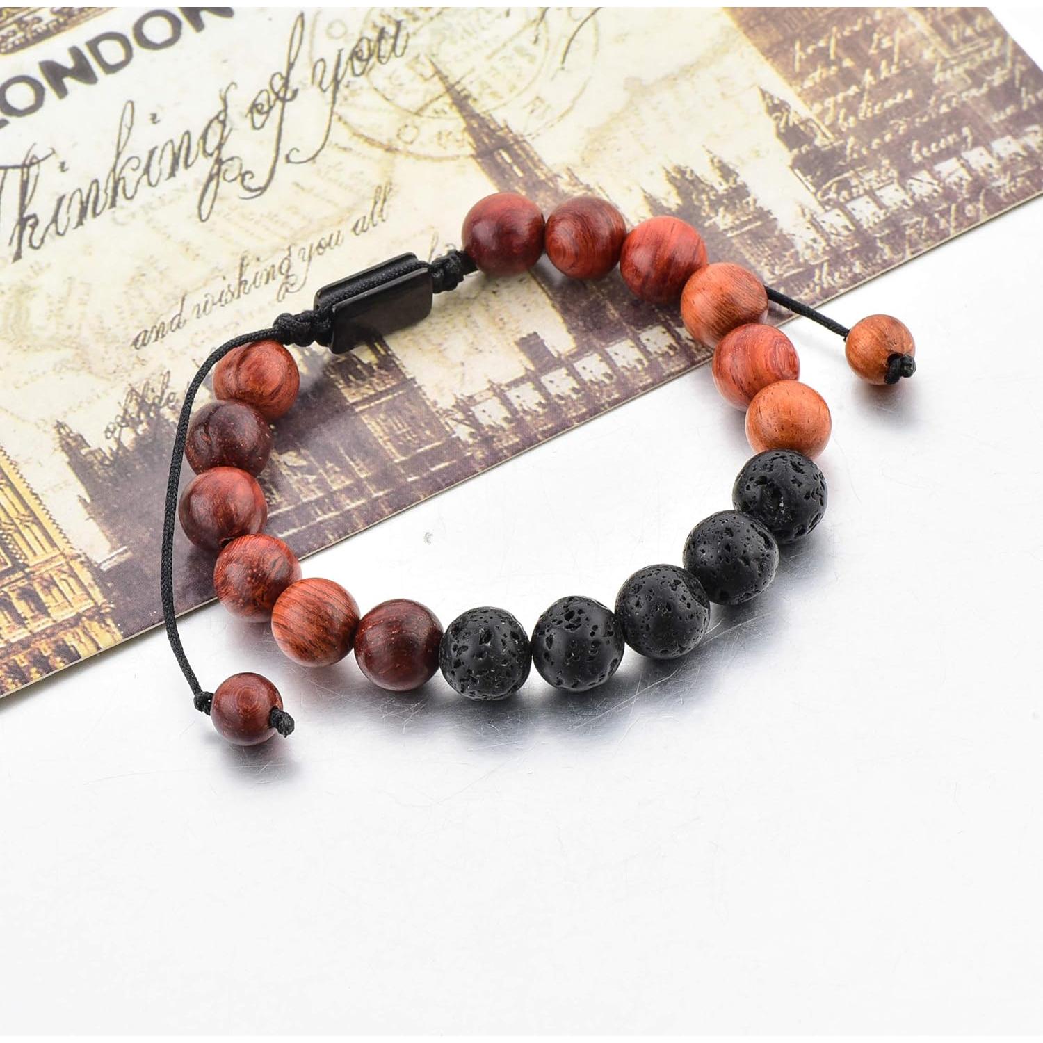 Pulsera de Lava Ajustable Mystiqs para Aceites Esenciales