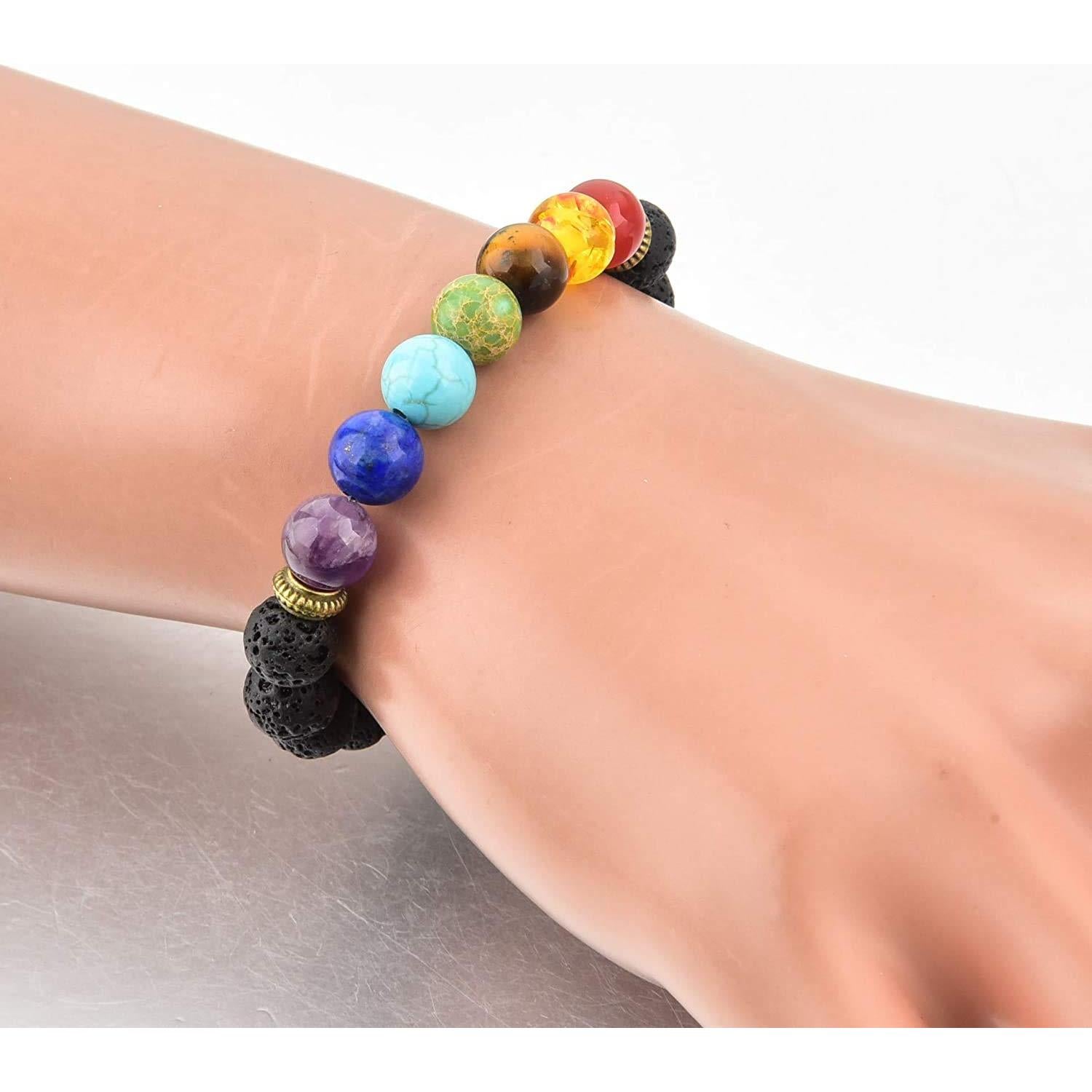 Pulsera de Lava Ajustable Mystiqs con Difusores de Aceite 47.8 cm
