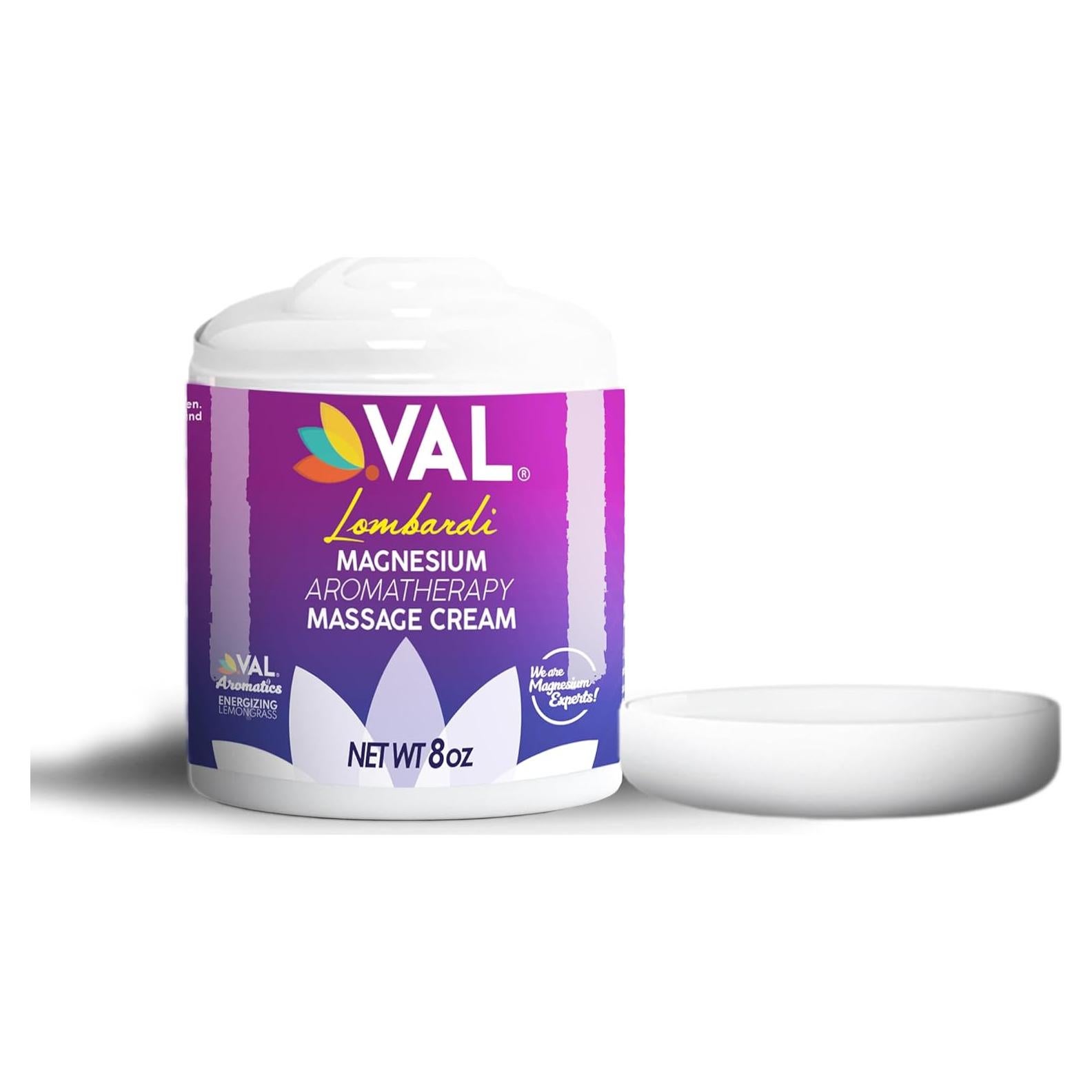 Crema de Masaje Aromaterapia VAL 226.8g - Magnesio Zechstein + Aceites Orgánicos