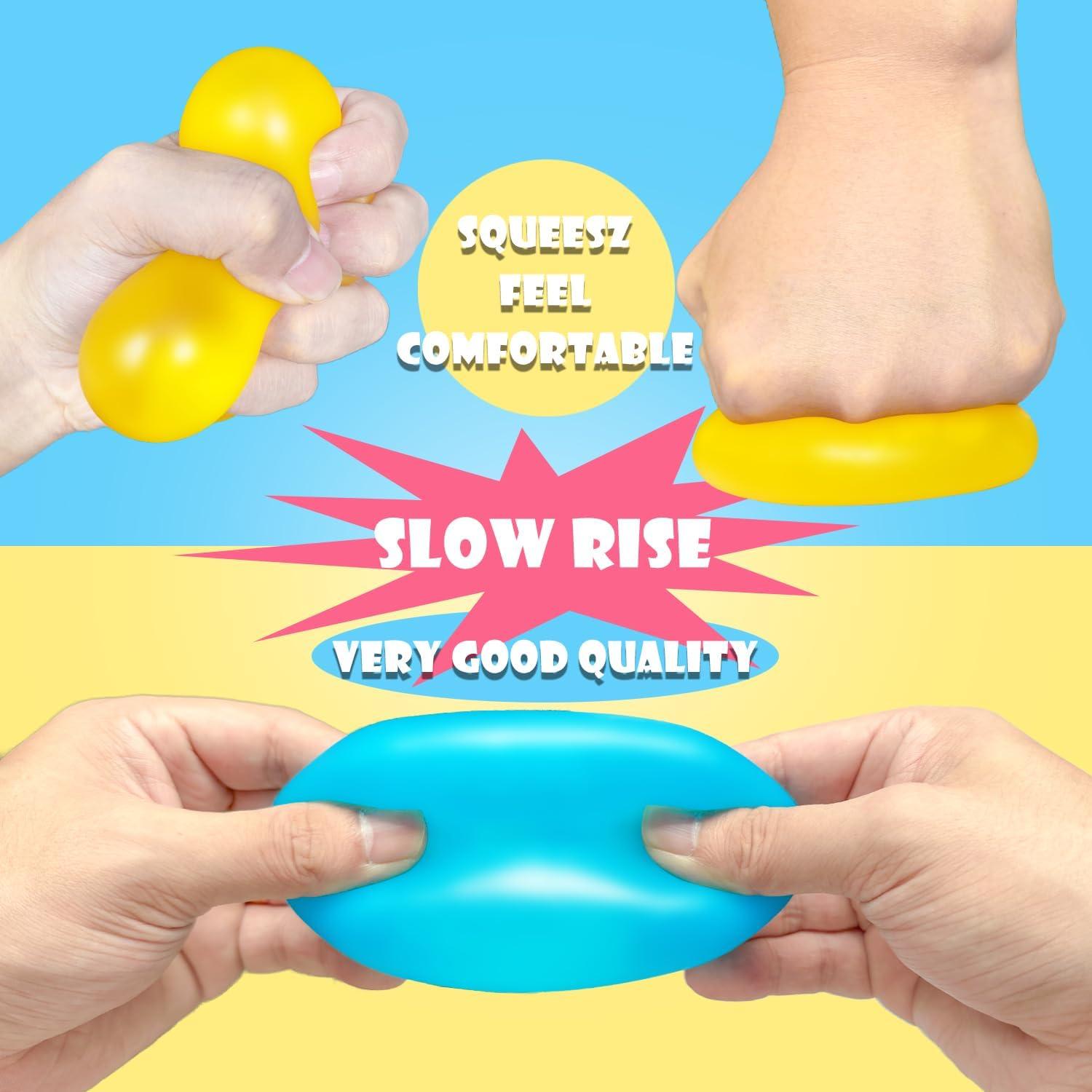 Cubo de Estrés Brillante JANESVISSY 2 Pcs Azul y Púrpura