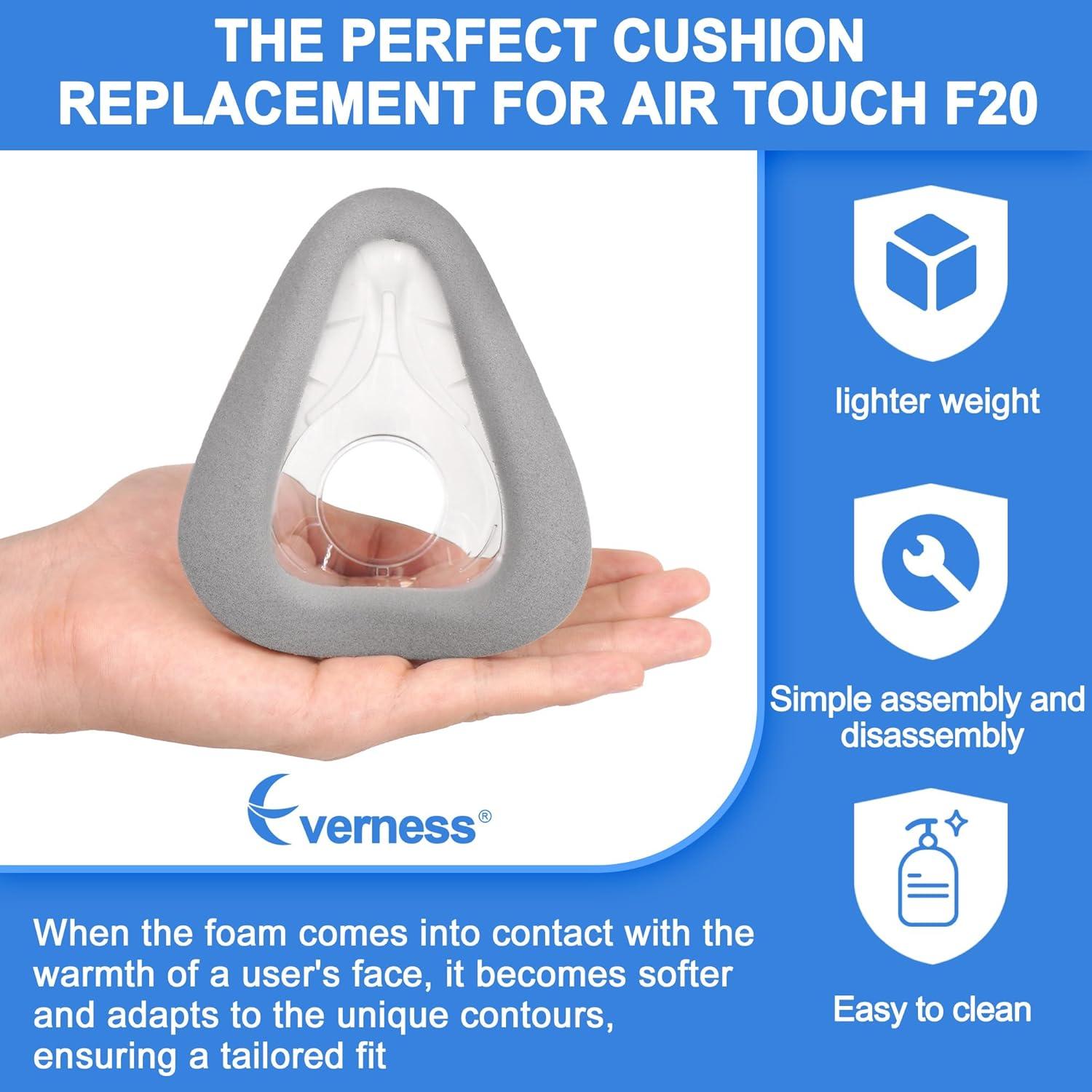 Cojines de Reemplazo L para AirTouch F20 - Everness, Espuma Viscoelástica