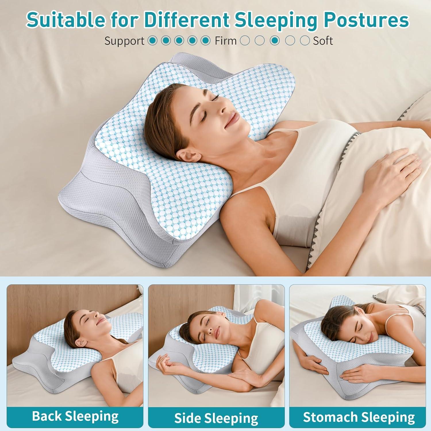 Almohada Cervical Ylekto Espuma de Memoria Refrigerante 12.95cm