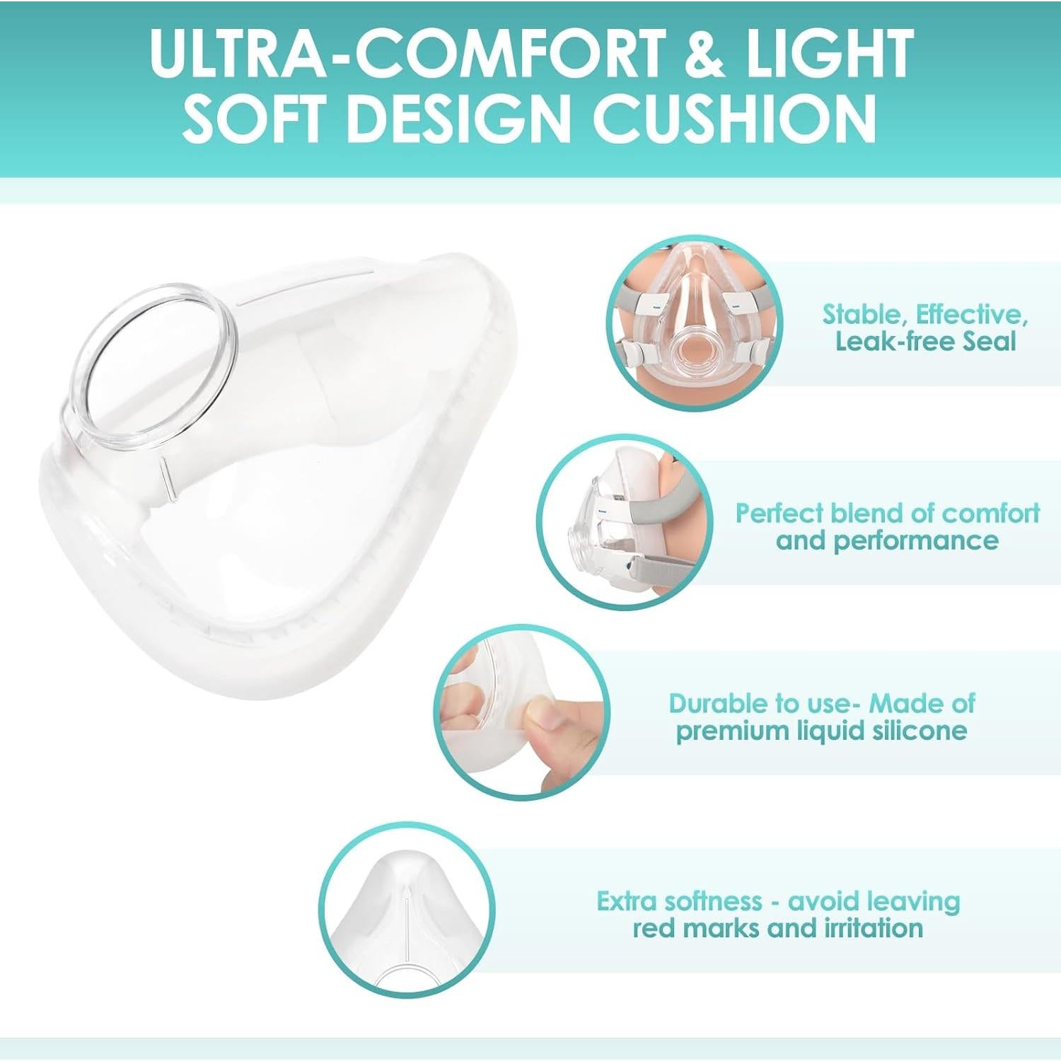 Conjunto de Máscara de Reemplazo JoyHi AirFit F20 Grande - Accesorios CPAP