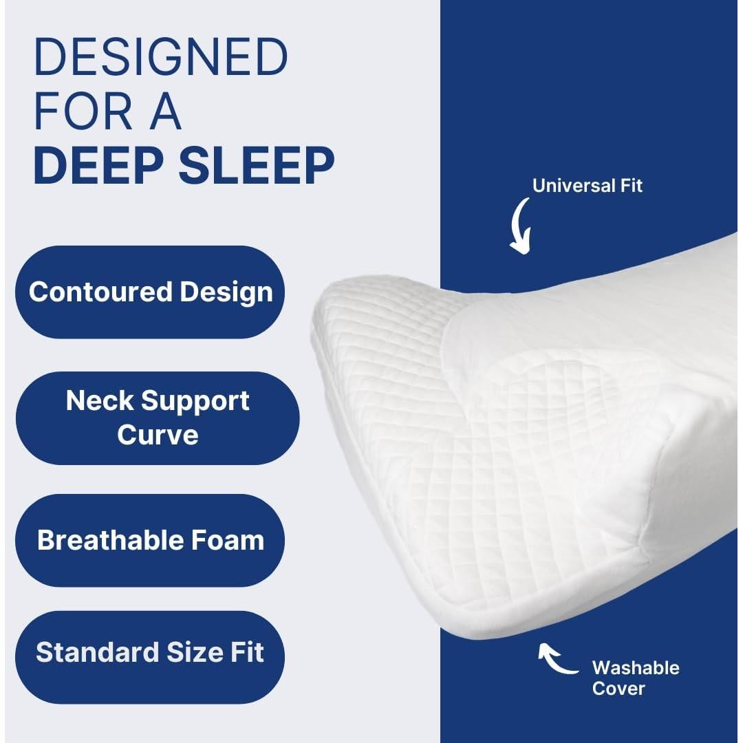 Almohada CPAP Snugell de Espuma Viscoelástica - Ergonómica y Lavable