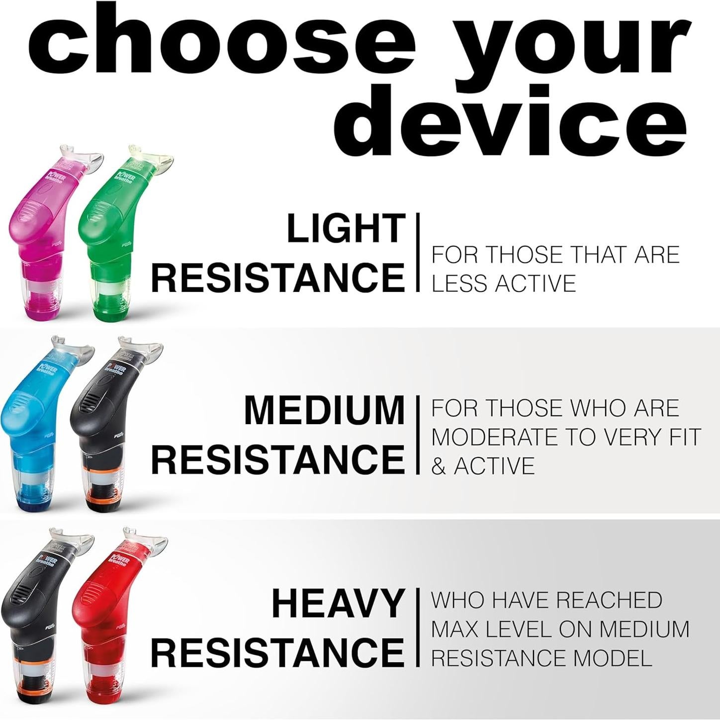 Entrenador Respiratorio POWERbreathe LSI-PLUS - Resistencia Media