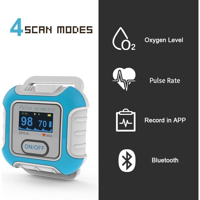 Oxímetro de Pulso Bluetooth Pepultech 2000A para Adultos