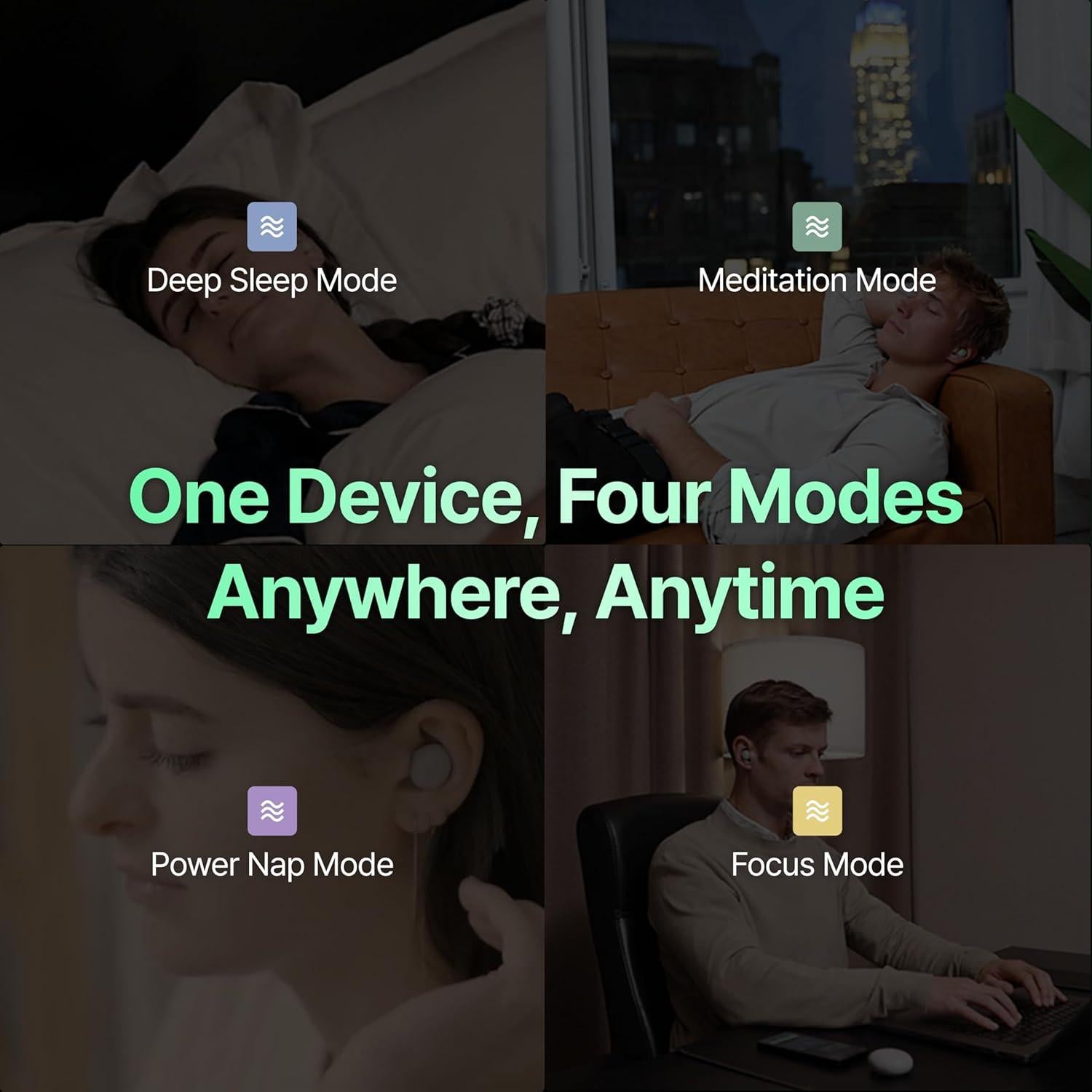 Auriculares Bluetooth SLEEPWAVE SW-F100 con Sensor de Frecuencia Cardíaca