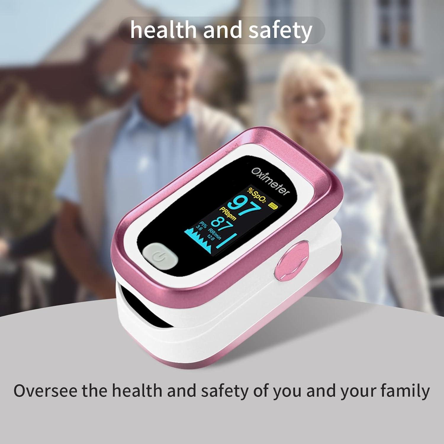 Oxímetro de Pulso OLED Longnan con Pantalla Grande y Funda