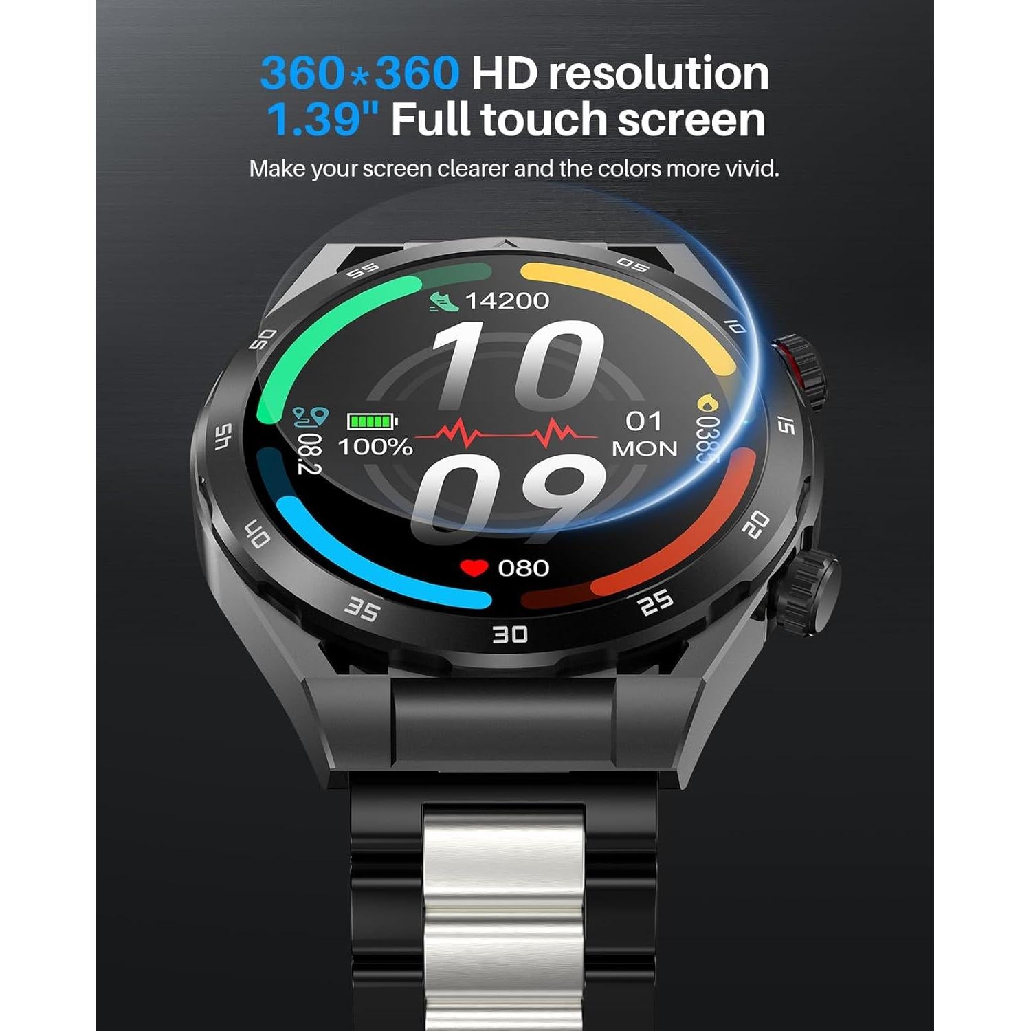 Reloj Inteligente EarlySincere T80 con Monitor de Salud IP67