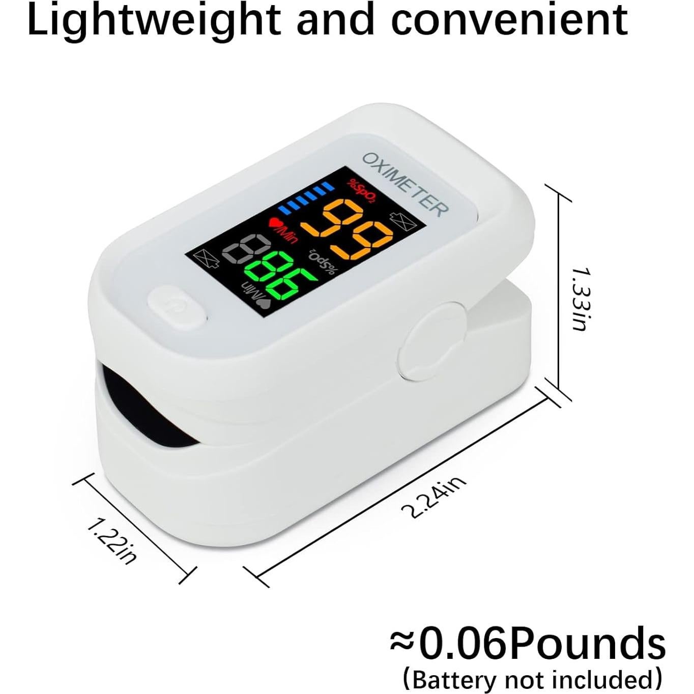 Oxímetro de Dedo LONGNAN - Monitor de Saturación SpO2 LED