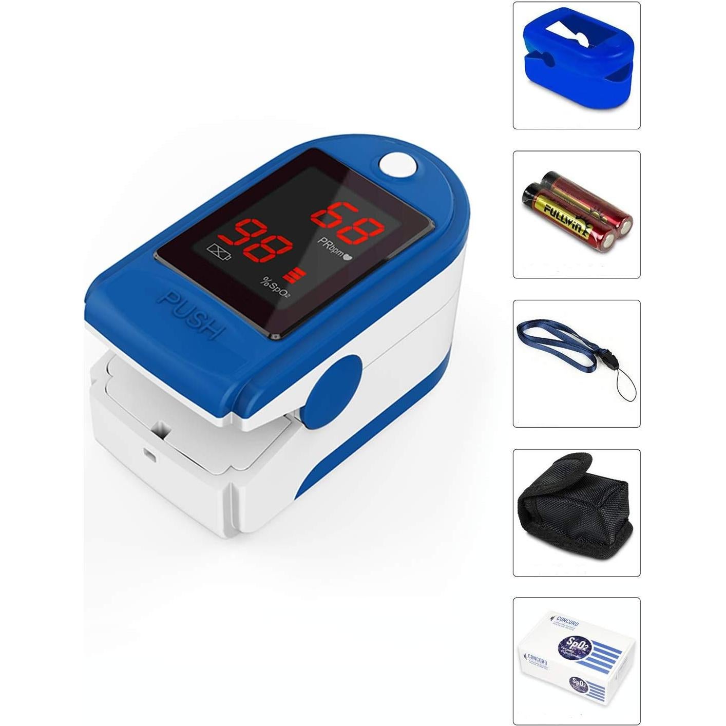 Oxímetro de Pulso Concord Basics - Monitor SpO2 y Pulso Azul