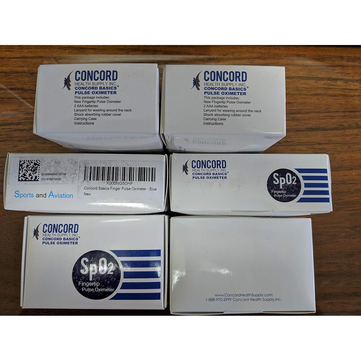 Oxímetro de Pulso Concord Basics - Monitor SpO2 y Pulso Azul