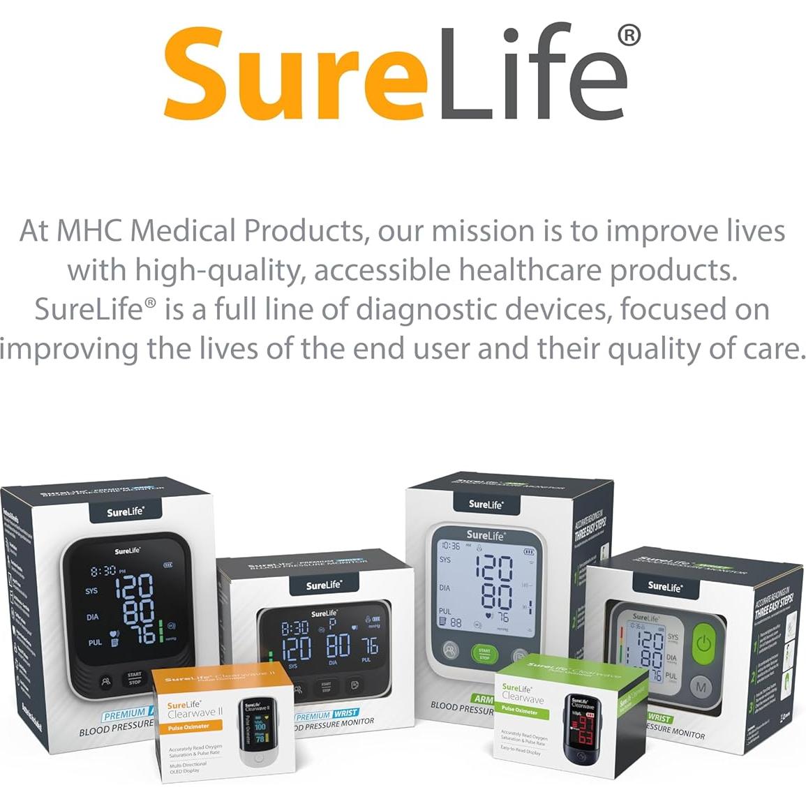 Oxímetro de Pulso SureLife Clearwave II con Pantalla OLED