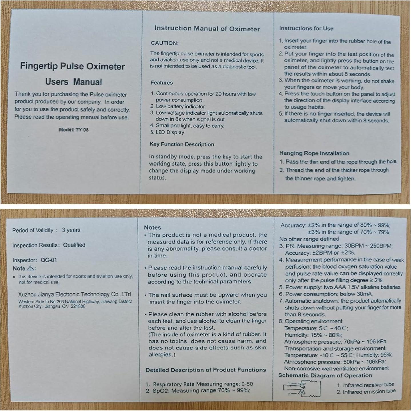 Oxímetro de Pulso Hummingbird Recargable para Deportes