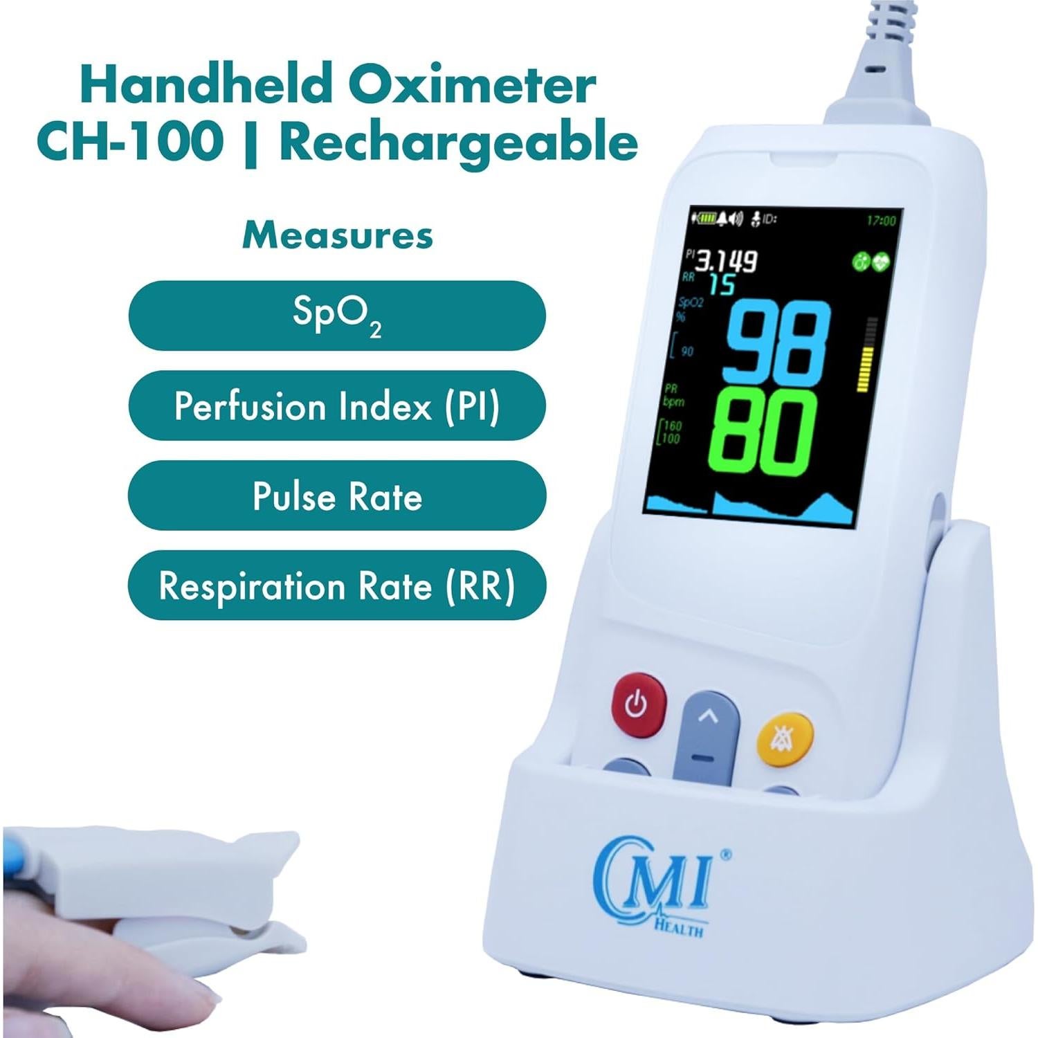 Oxímetro de Pulso CMI Health CH-100 - Mide SpO2 y Pulso
