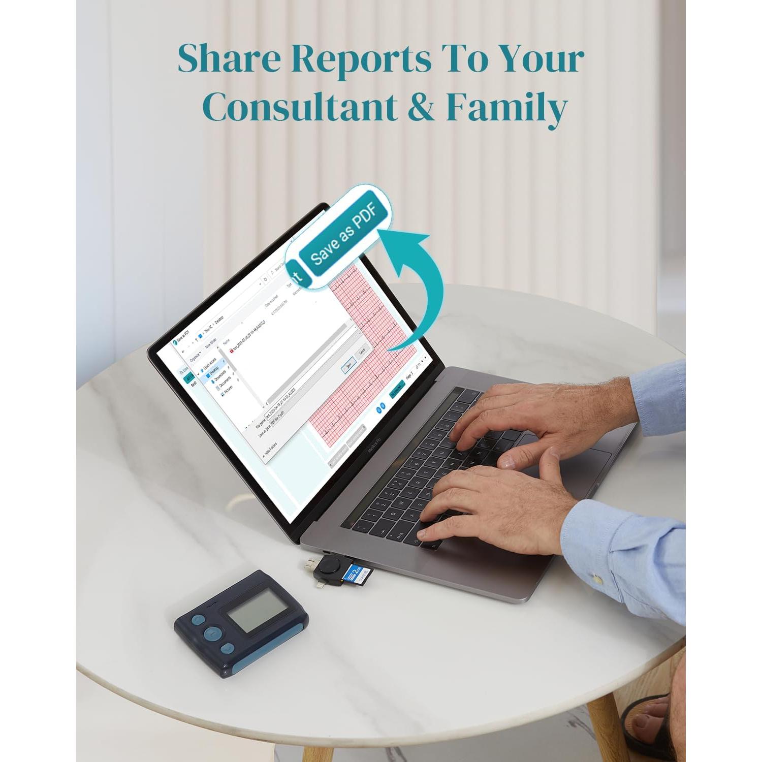 Monitor de Corazón Livenpace TH12 12 Derivaciones 24 Horas