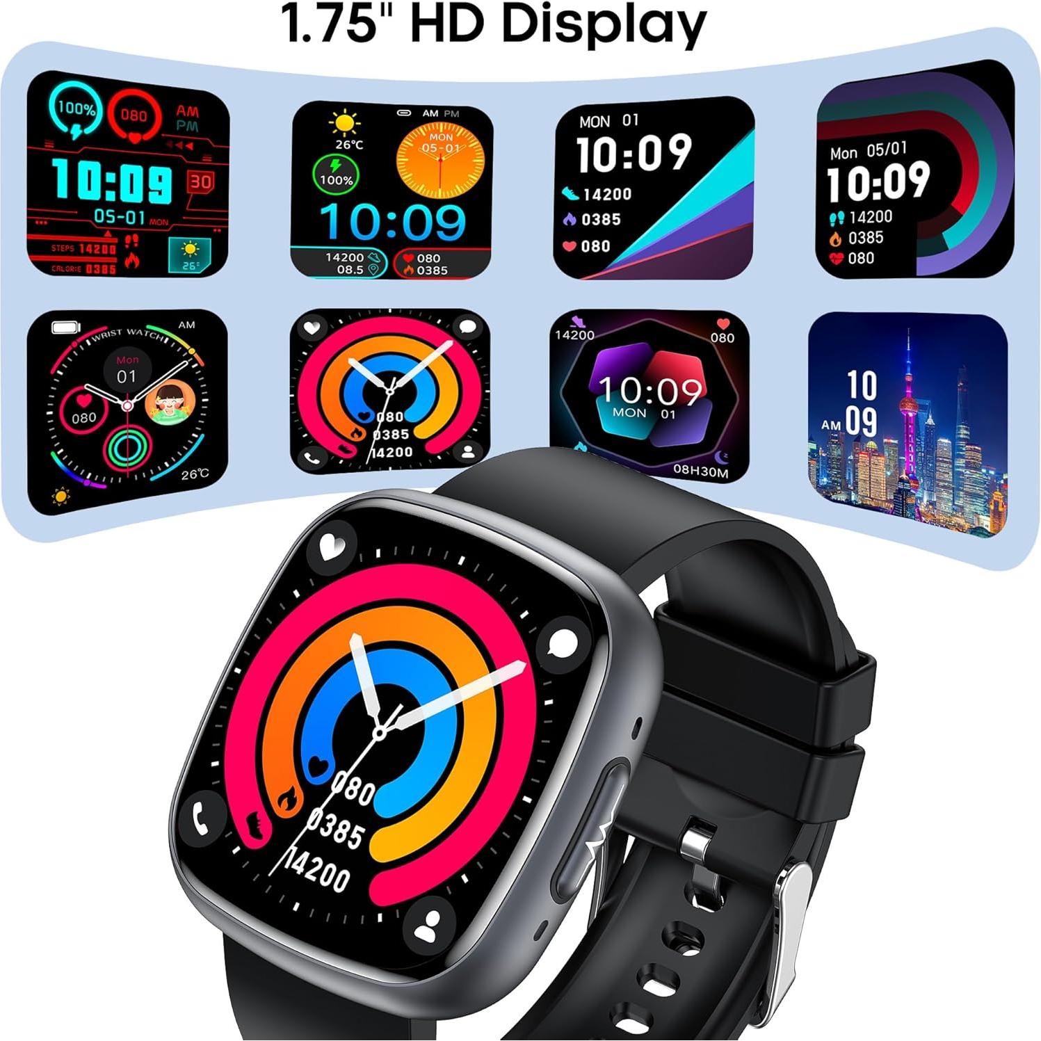 Reloj Inteligente Yowow BIT 1.75" HD, Monitoreo Salud IP68