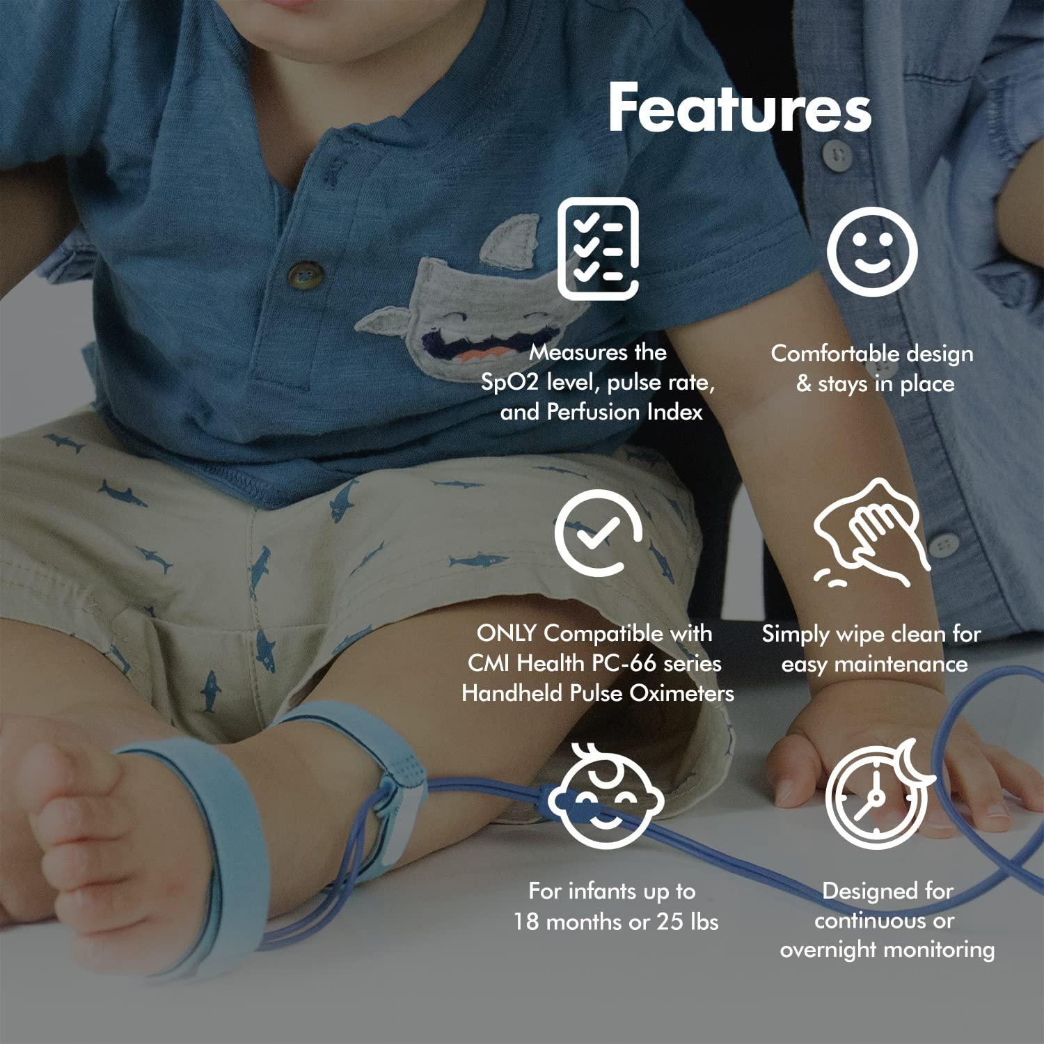 Sensor SpO2 para Infantes CMI Health - Monitoreo Nocturno