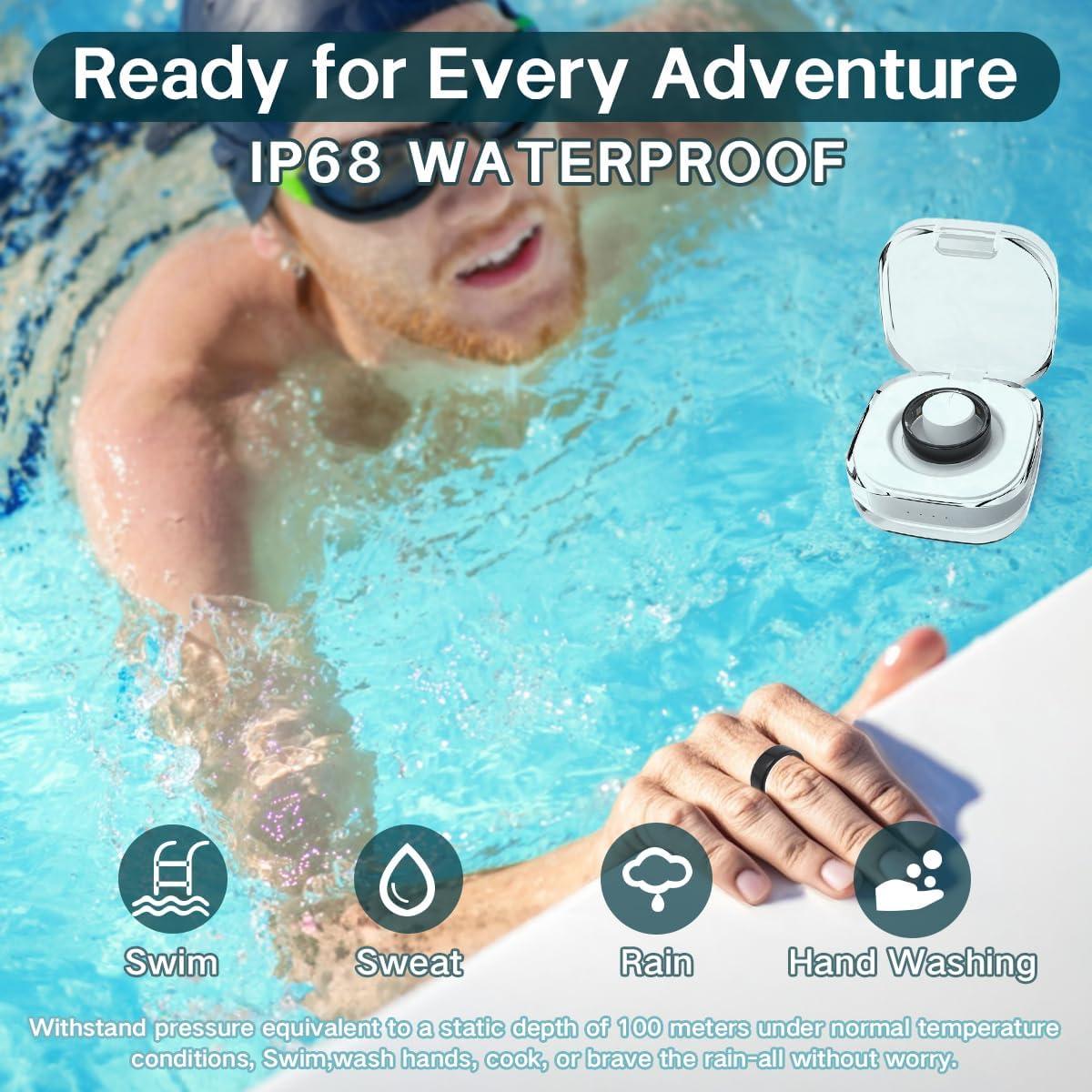 Anillo Inteligente YMXCGC Negro #8 - Monitoreo de Salud y Fitness