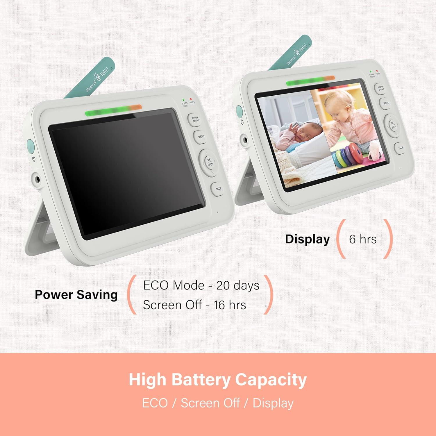 Monitor de Bebé MoonyBaby SLEEK SLIM 5" HD con Reducción EMF