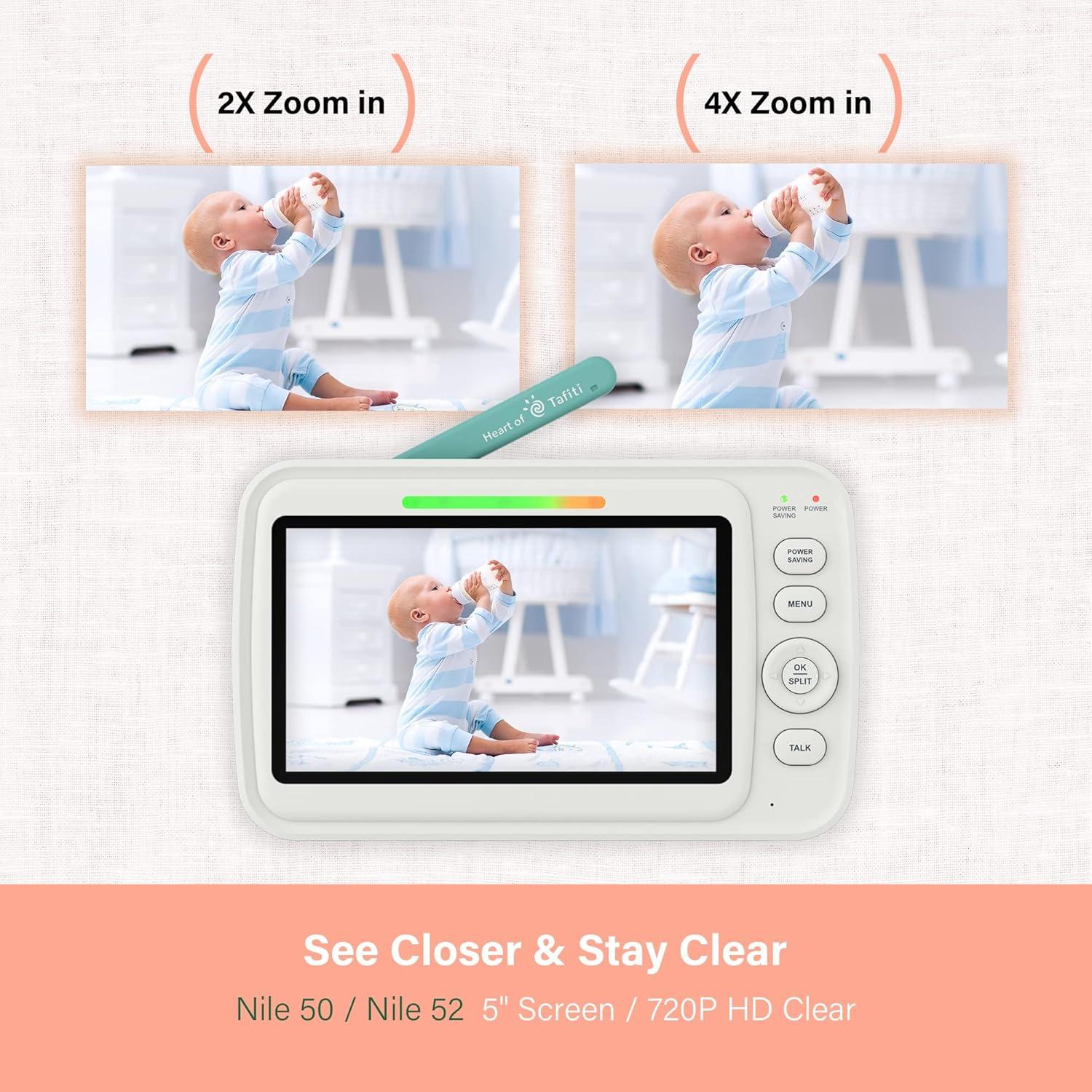 Monitor de Bebé MoonyBaby SLEEK SLIM 5" HD con Reducción EMF
