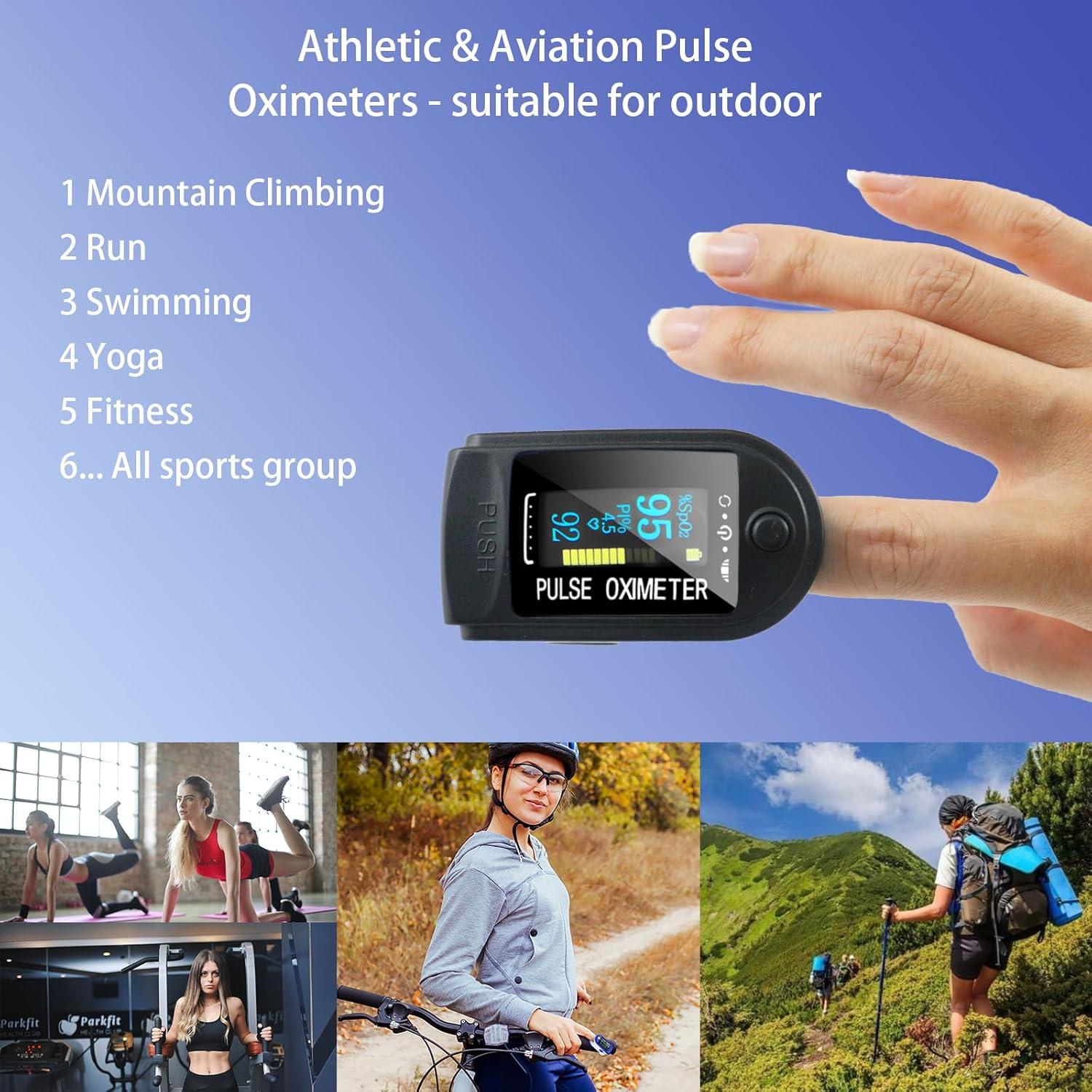 Oxímetro de Pulso Deportivo Winmist PO102 con Pantalla HD