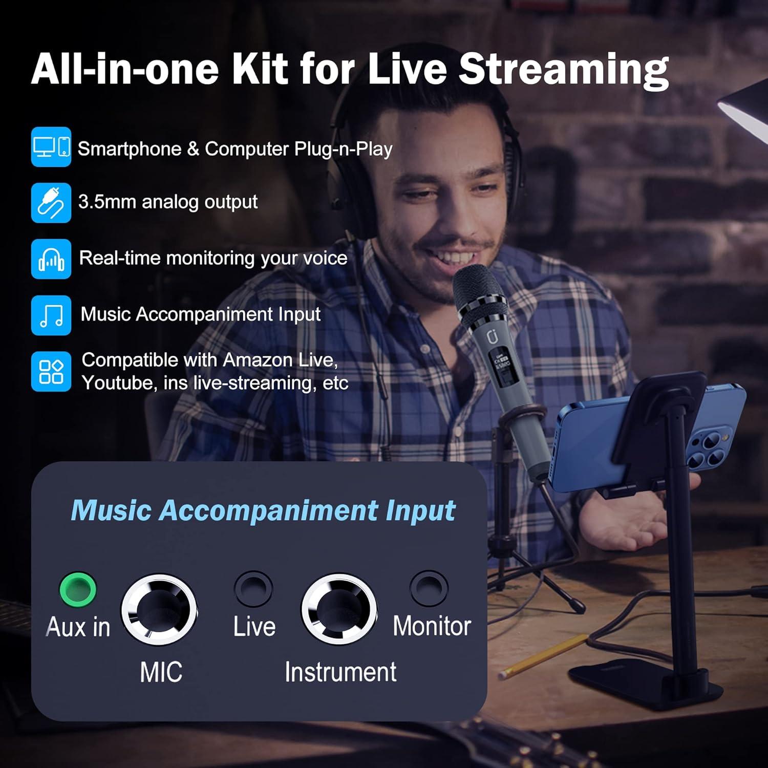 Altavoz Karaoke JYX AN20 10" Bluetooth 500W 2 Micrófonos